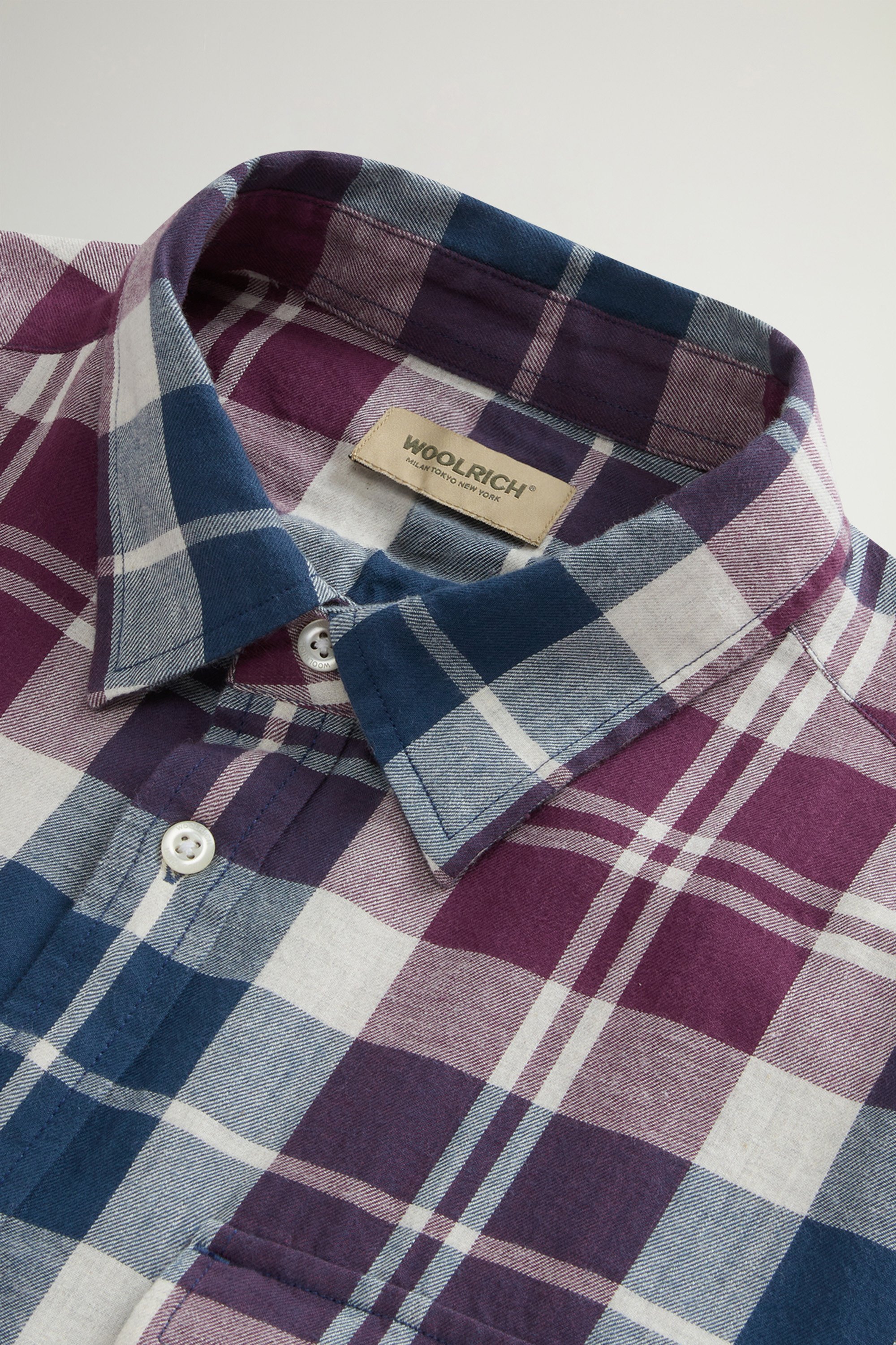 Pure Madras Cotton Flannel Checked Shirt Multicolor photo 6 | Woolrich