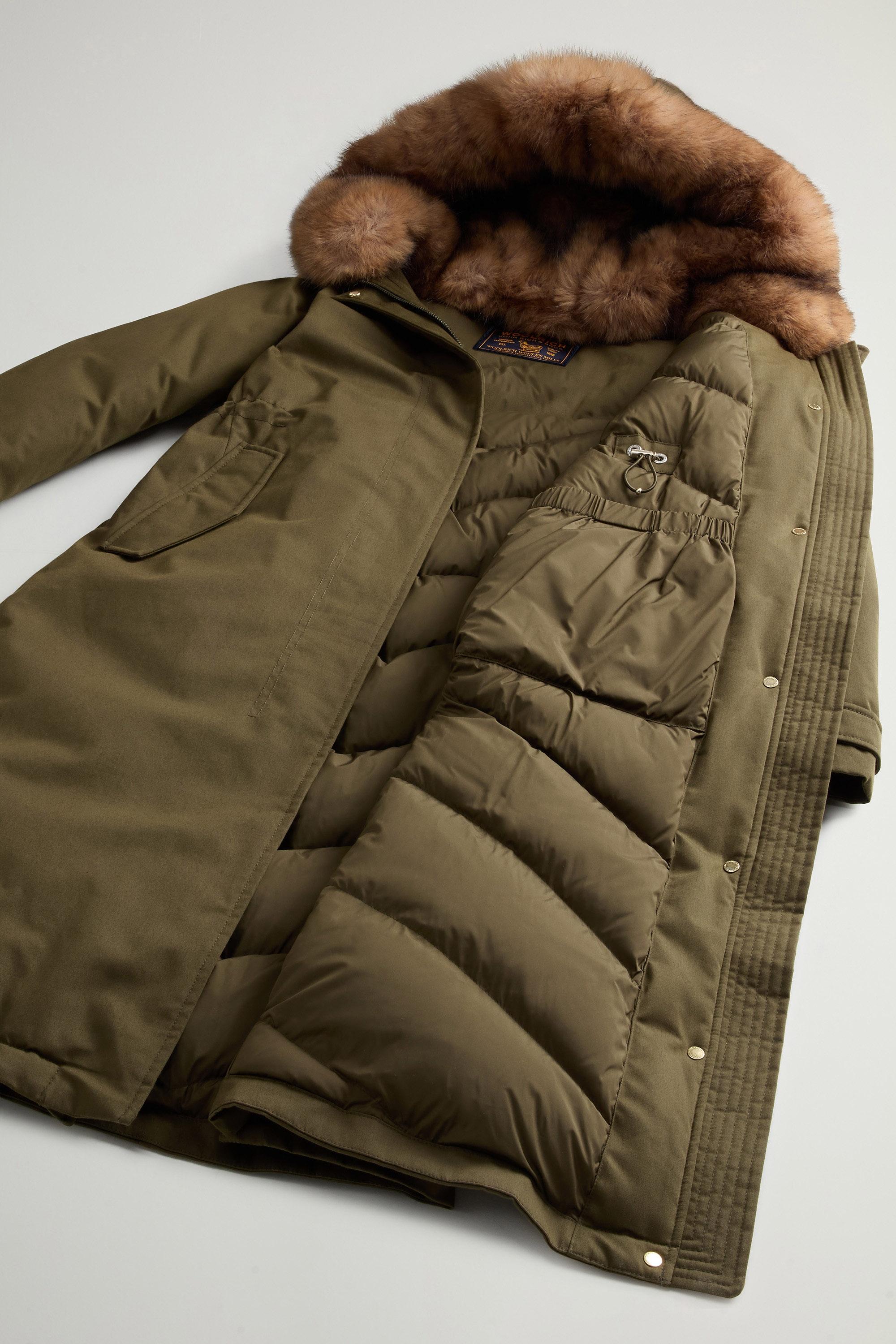 BEST COTTON FAUX FUR PARKA Vert photo 10 | Woolrich