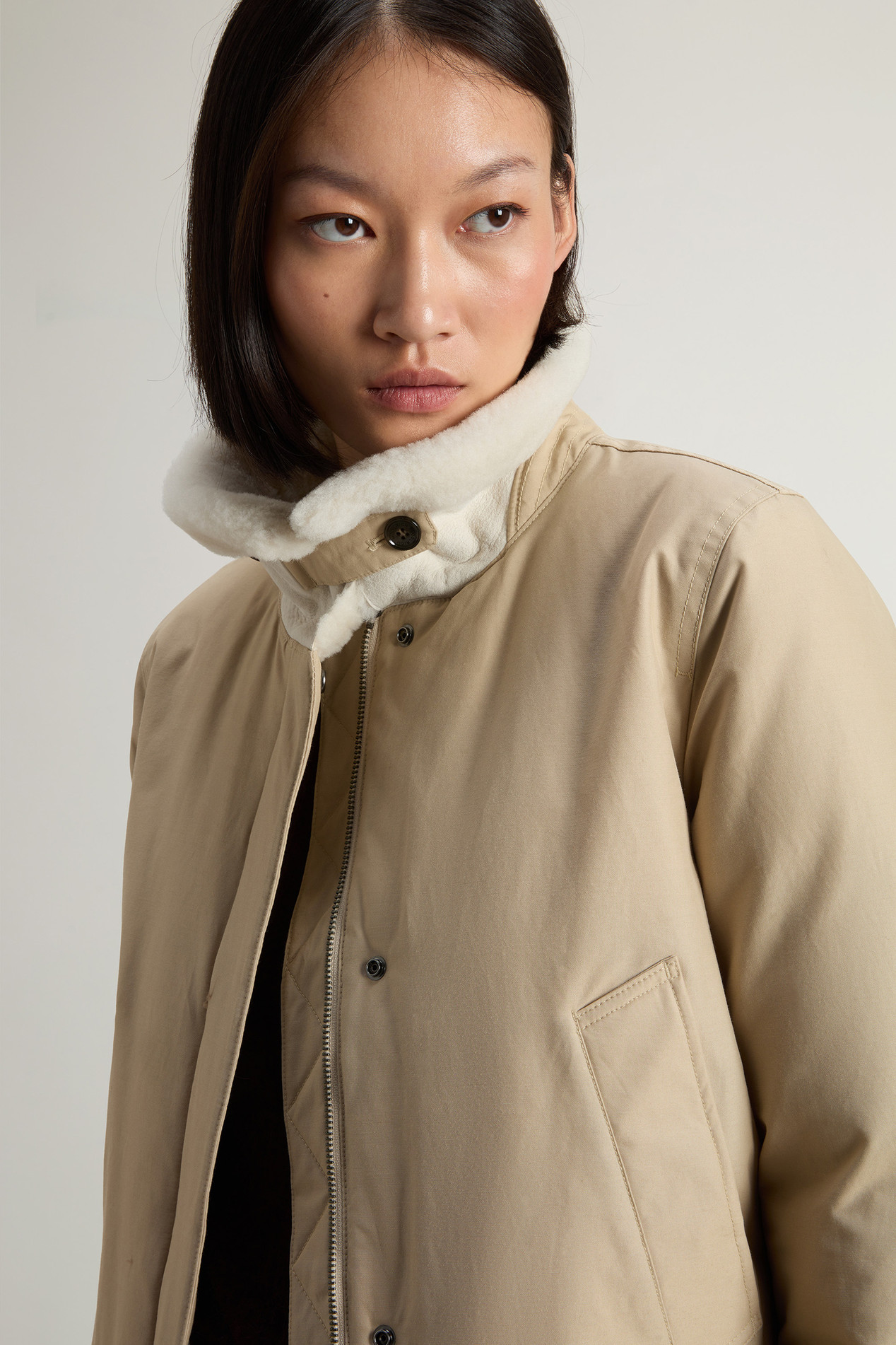 Upstate Parka in Ramar Cloth Beige photo 4 | Woolrich