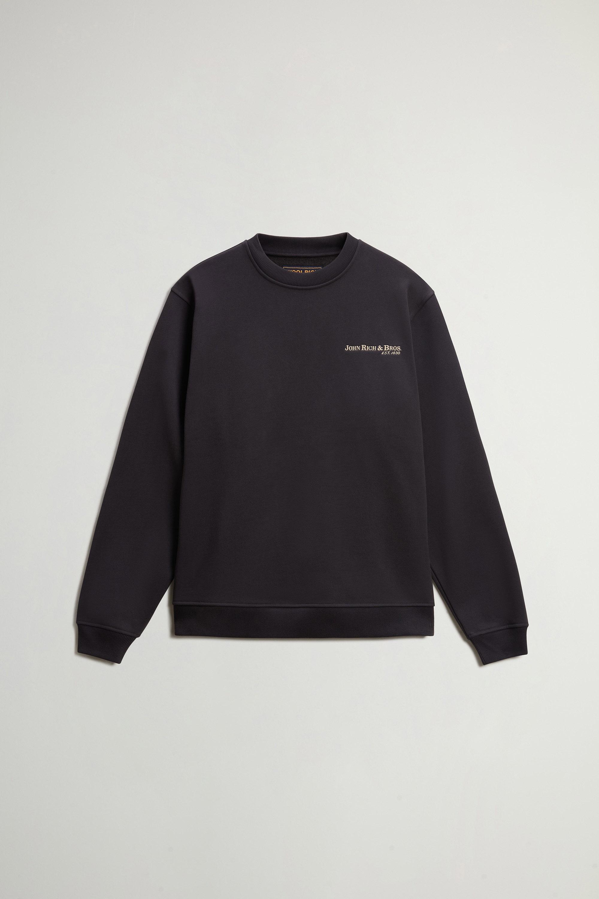 Crewneck Sweatshirt in Cotton Blend with Print Black photo 5 | Woolrich