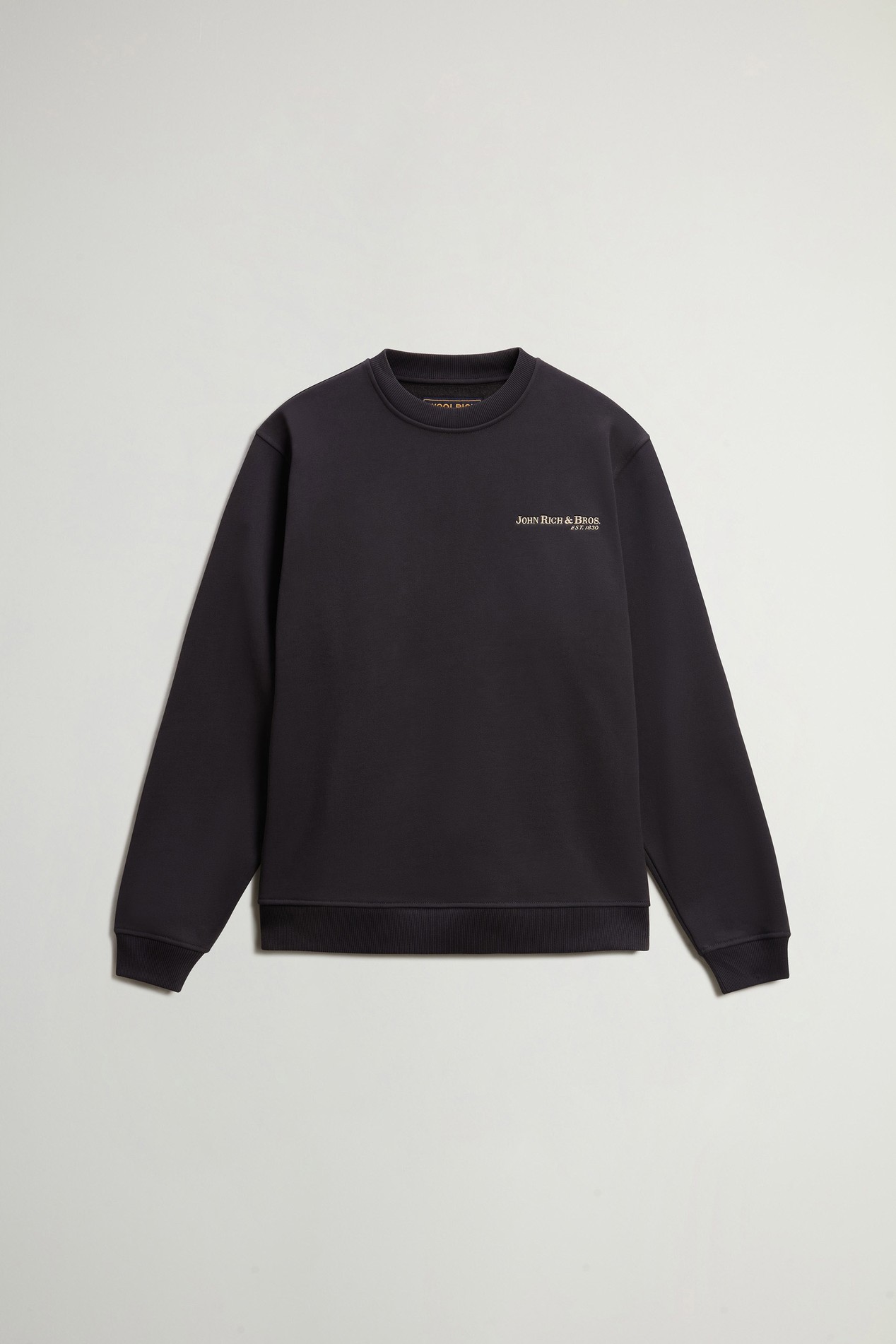 Crewneck Sweatshirt in Cotton Blend with Print Black photo 5 | Woolrich