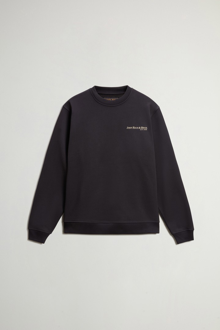Crewneck Sweatshirt in Cotton Blend with Print Black photo 5 | Woolrich