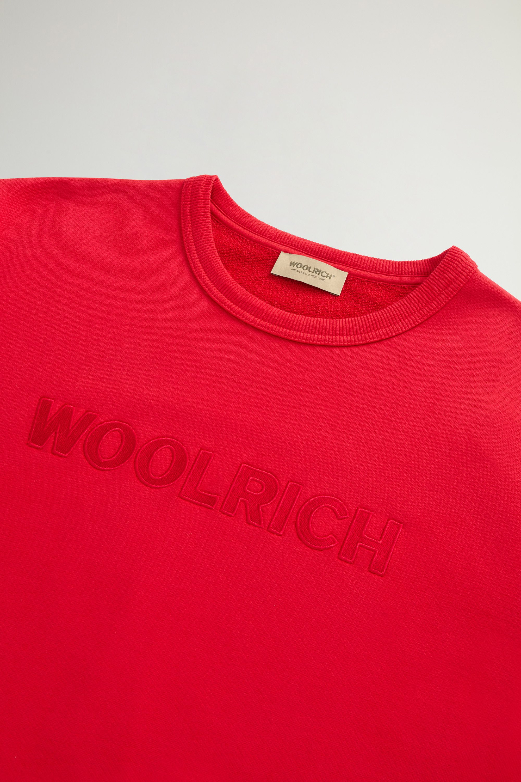 Crewneck Sweatshirt in Light Cotton-Blend Fabric Red photo 6 | Woolrich