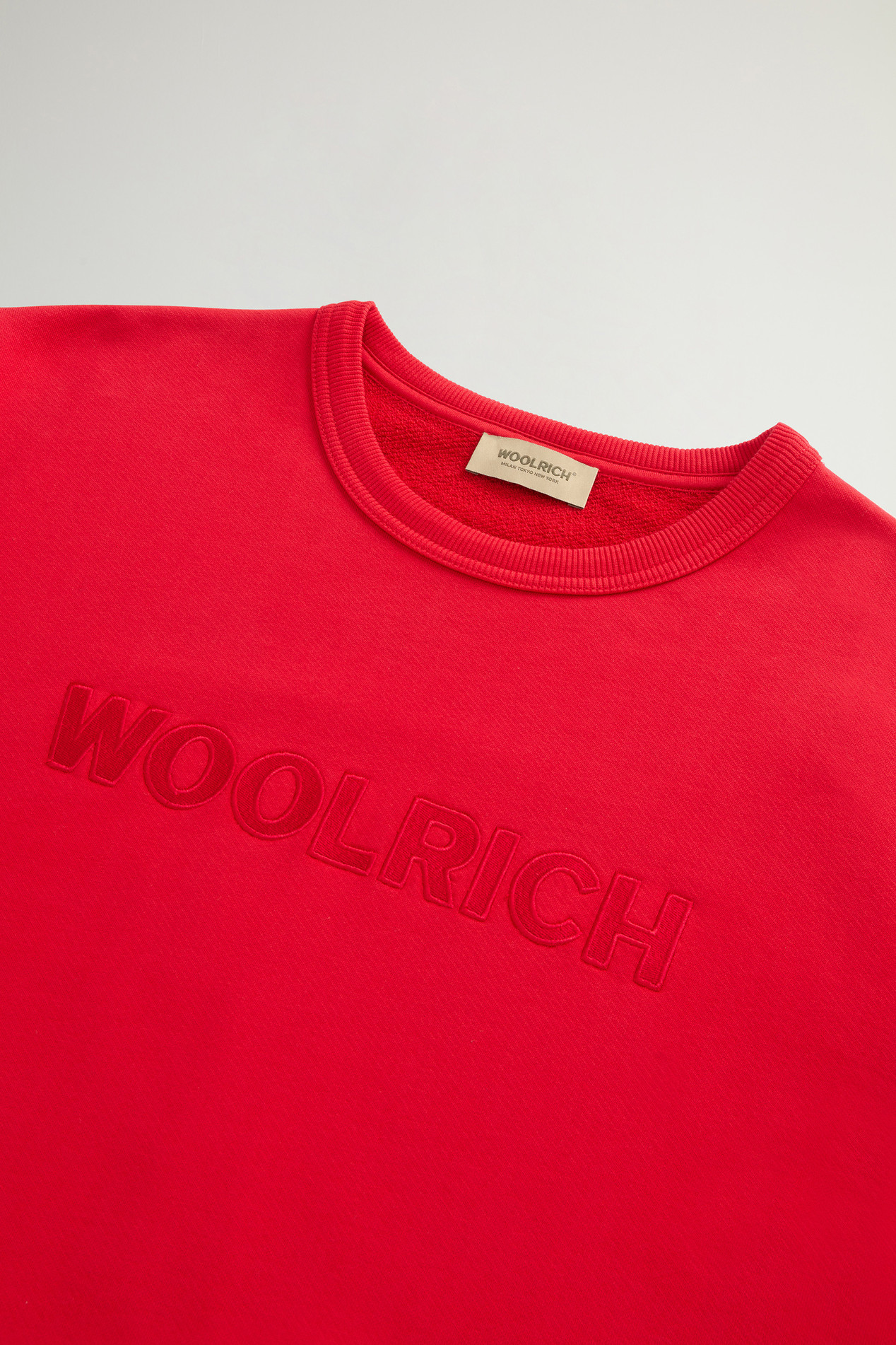 Crewneck Sweatshirt in Light Cotton-Blend Fabric Red photo 6 | Woolrich