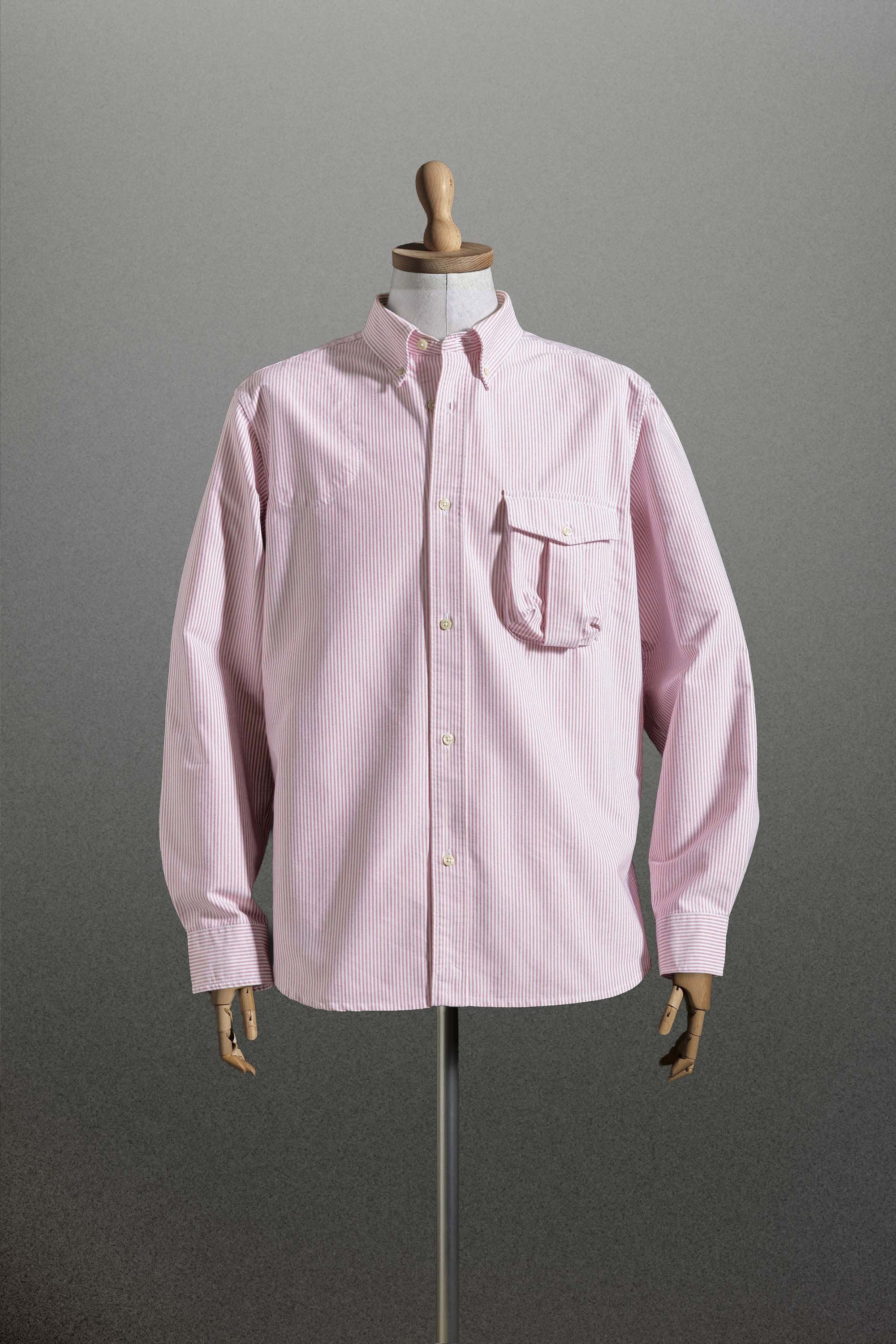 Gestreiftes Hemd aus einer Oxford-Baumwollmischung Rot photo 1 | Woolrich