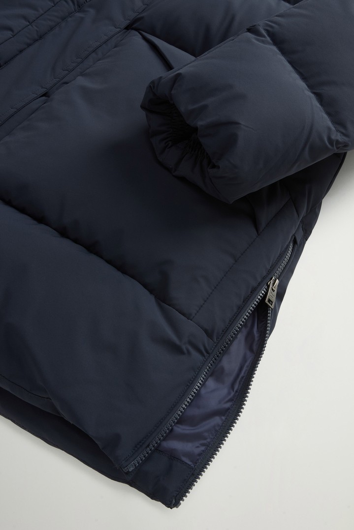 Quilted Madison Parka in Matte Stretch Nylon Blue photo 7 | Woolrich