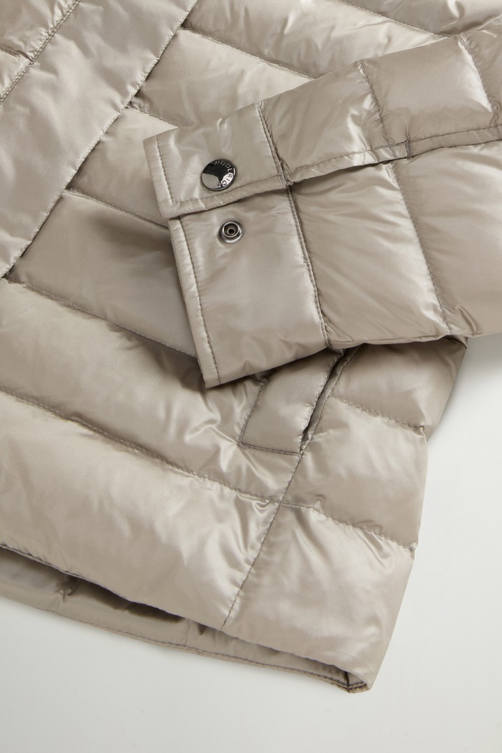 Lightweight Down Jacket in Liquid Nylon Beige photo 7 | Woolrich