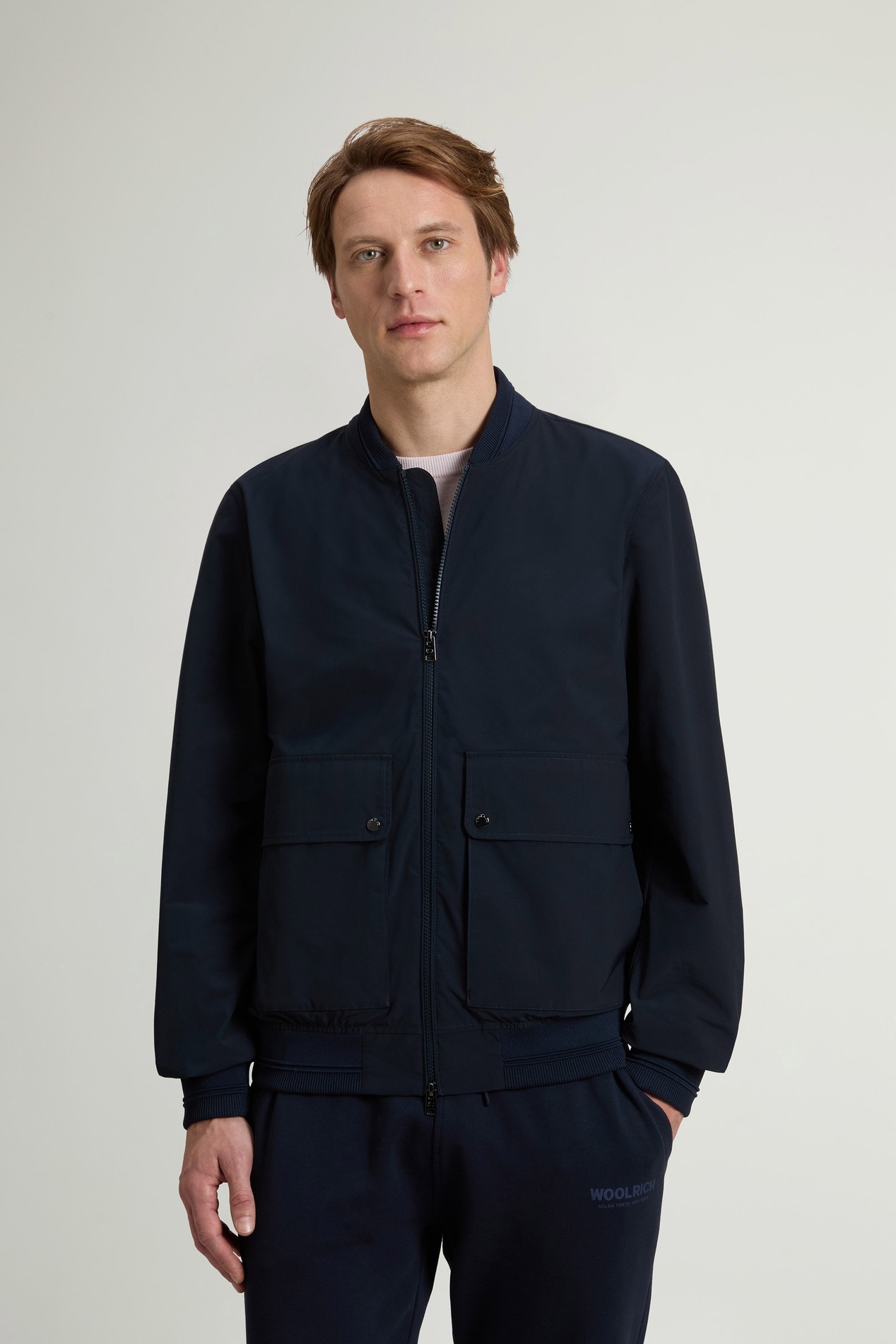 URBAN WESLEY BOMBER Blue photo 1 | Woolrich
