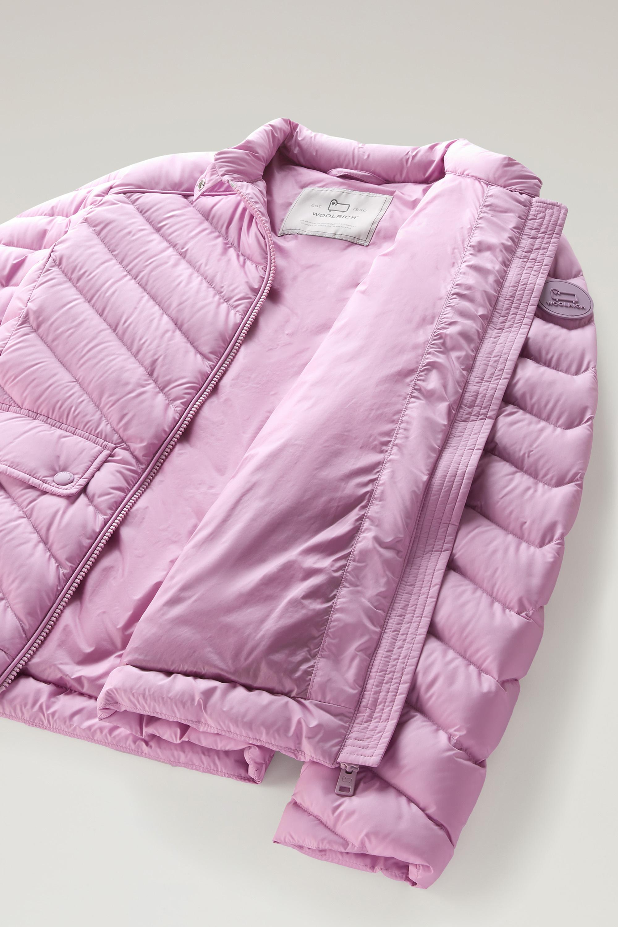 Short Padded Jacket with Chevron Quilting Pink photo 6 | Woolrich