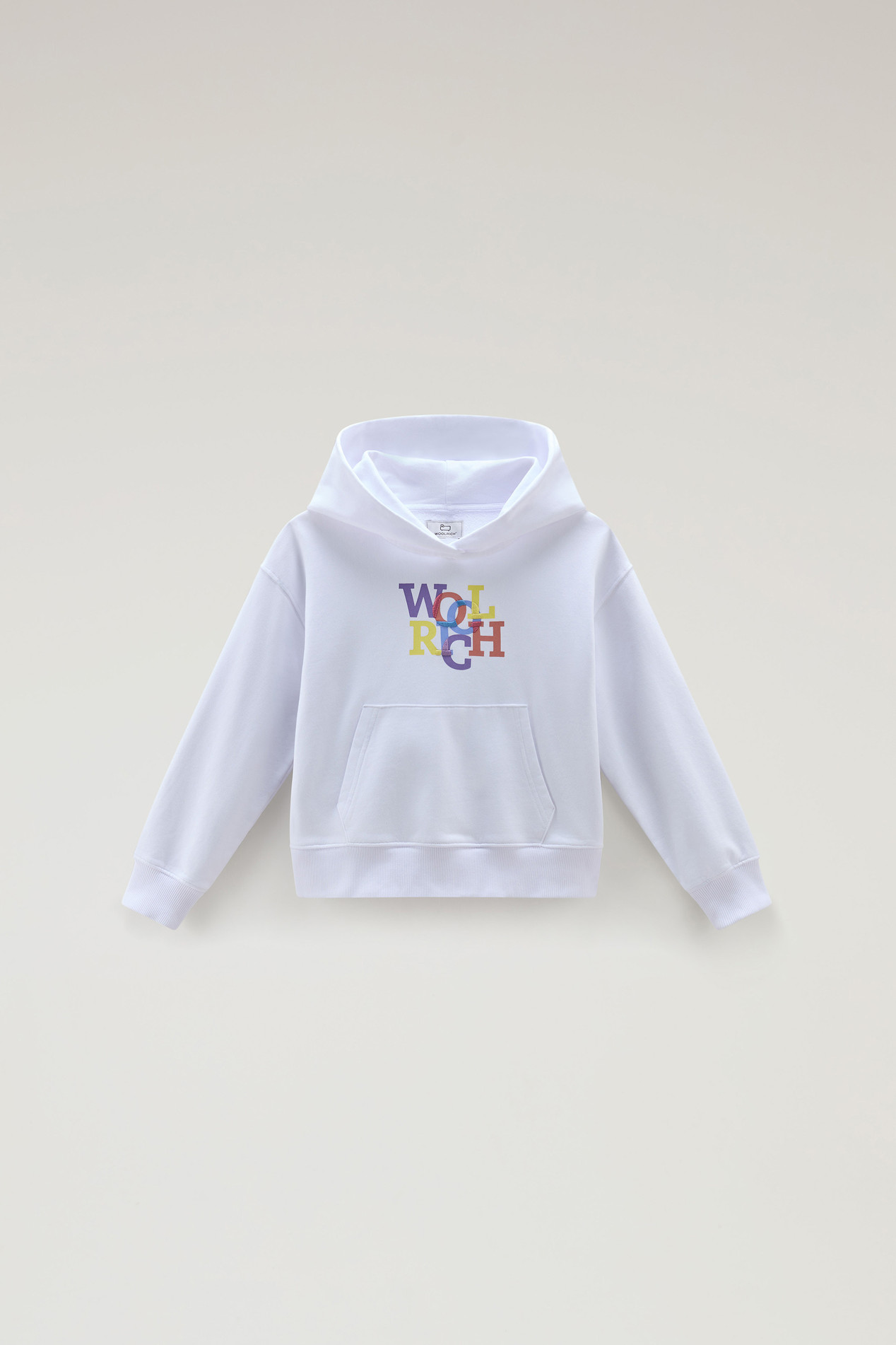 Girls' Pure Cotton Hoodie White photo 1 | Woolrich