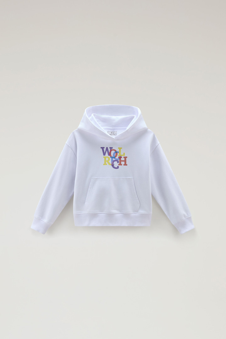 Girls' Pure Cotton Hoodie White photo 1 | Woolrich