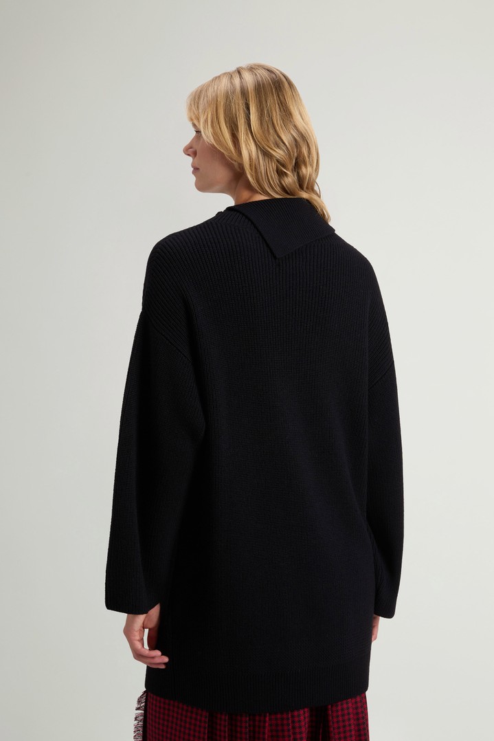 Pullover aus reiner Merino-Schurwolle mit hohem Kragen Schwarz photo 3 | Woolrich