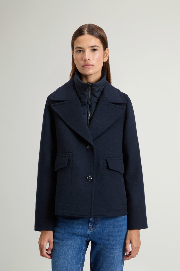 MELTON WOOL 2IN1 PEACOAT Blue photo 1 | Woolrich