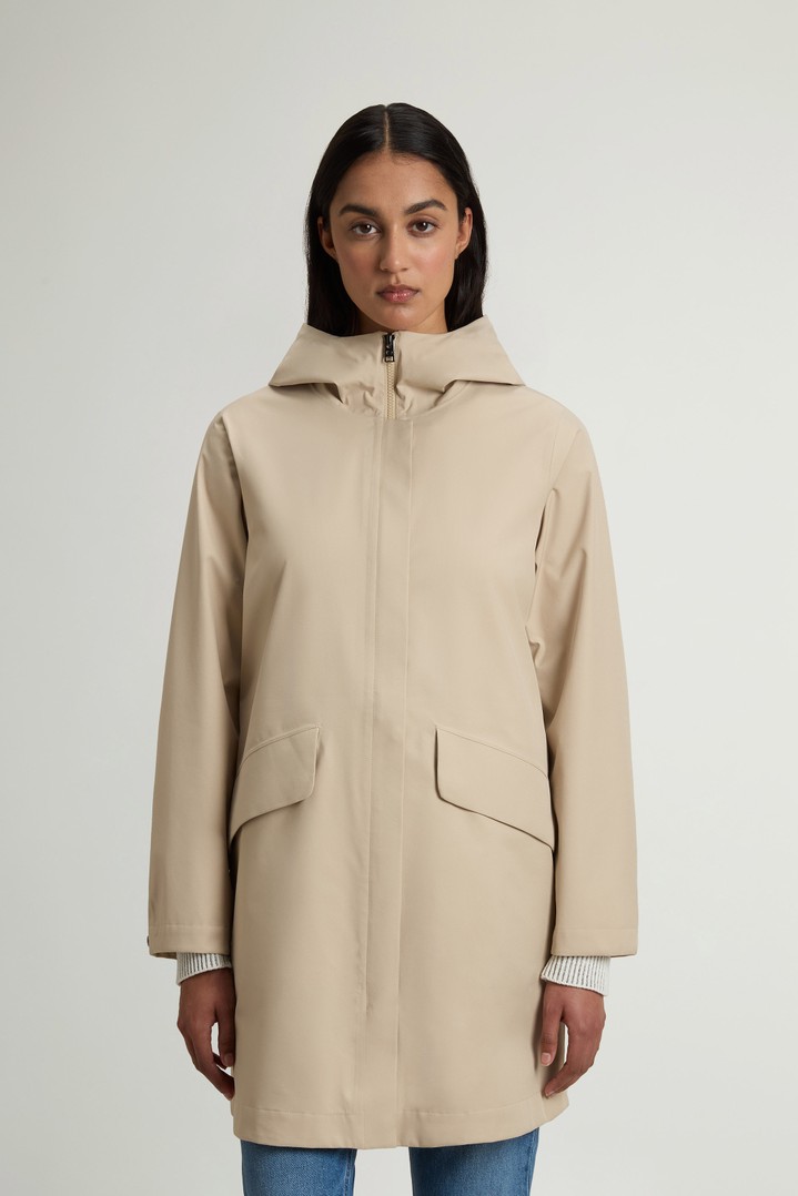 Wasserdichter Parka aus Light Stretch Beige photo 1 | Woolrich
