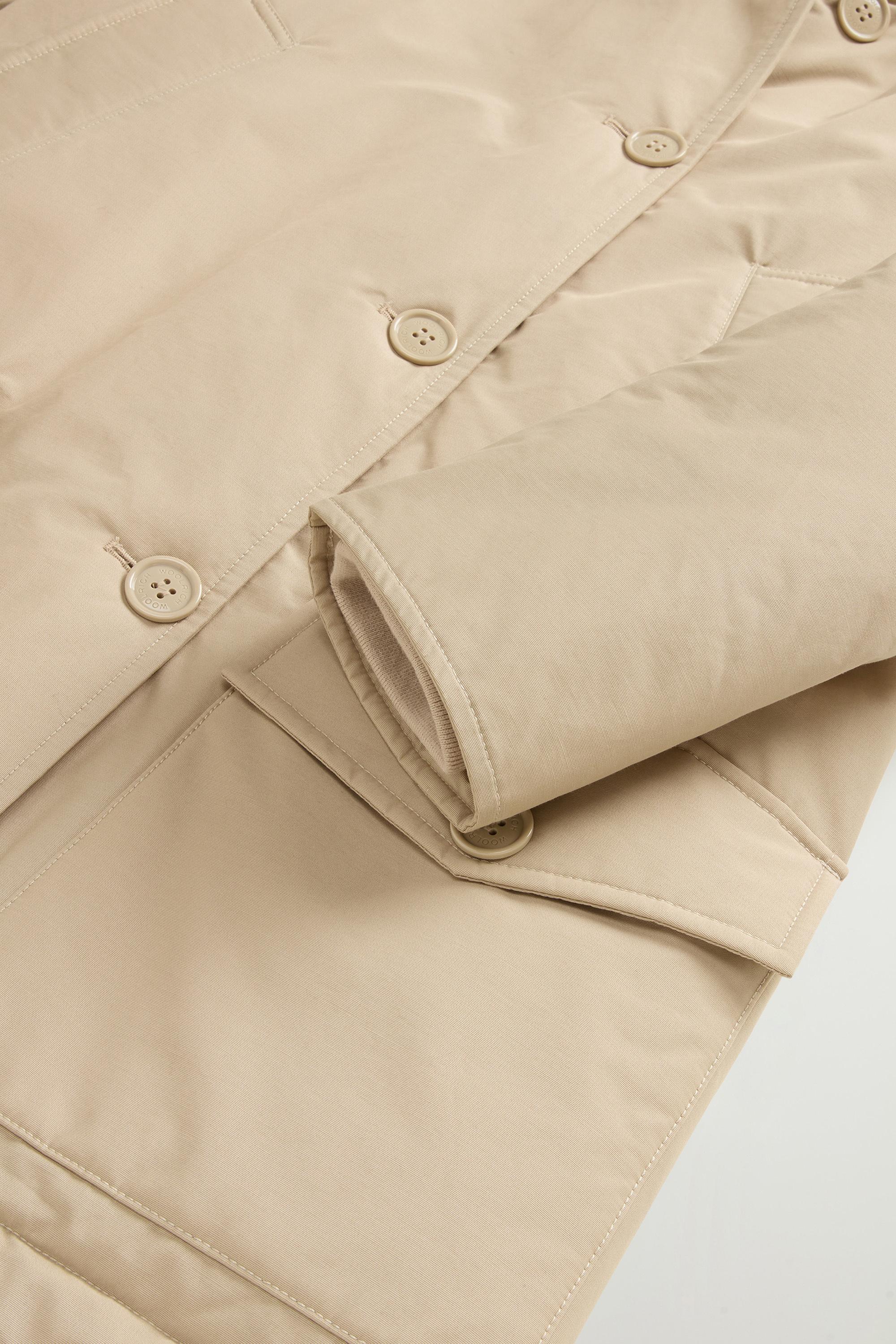 Arctic Parka in Ramar Cloth with Four Pockets and Detachable Fur Beige photo 7 | Woolrich