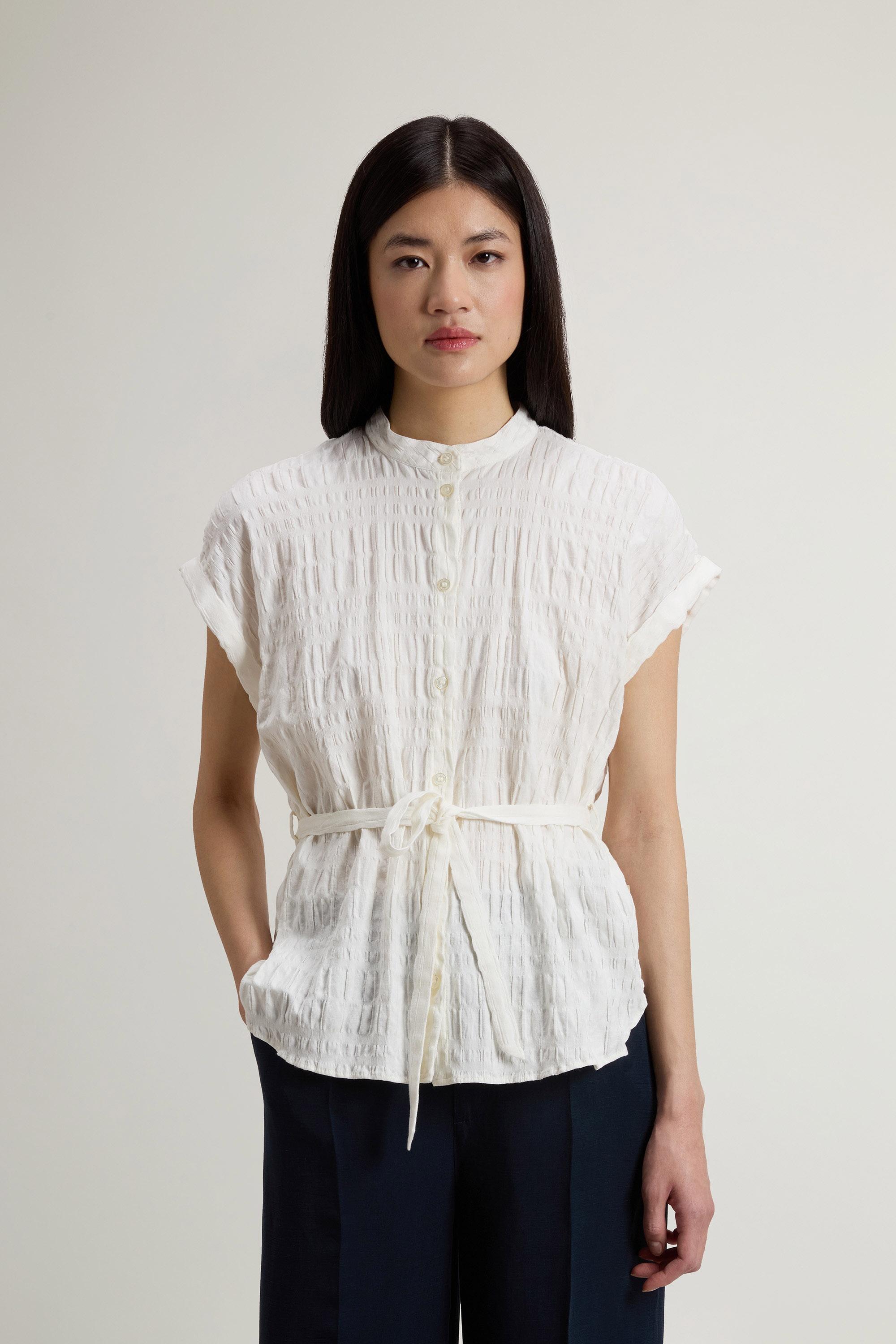 Blouse in Cotton and Linen Blend White photo 1 | Woolrich