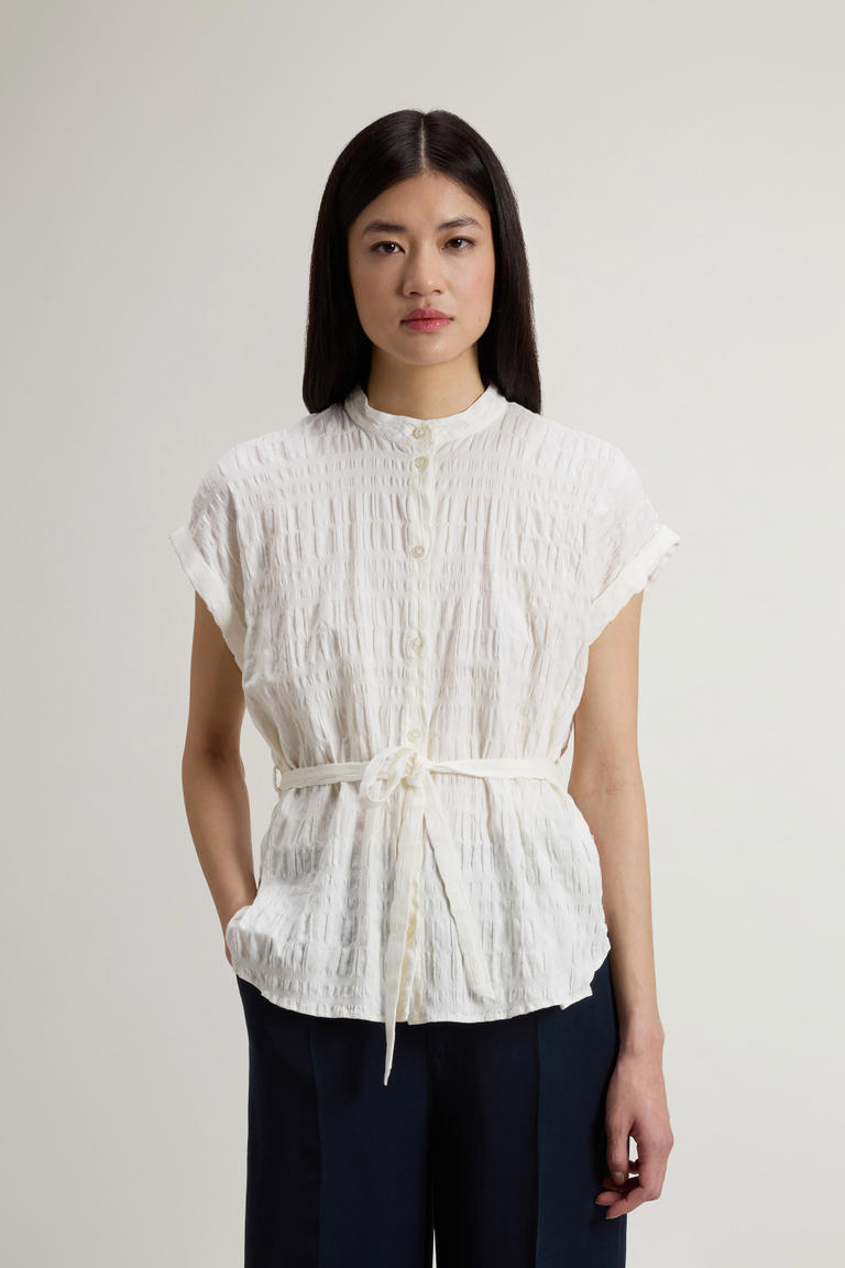 Bluse aus einer Baumwoll-Leinen-Mischung Weiß photo 1 | Woolrich