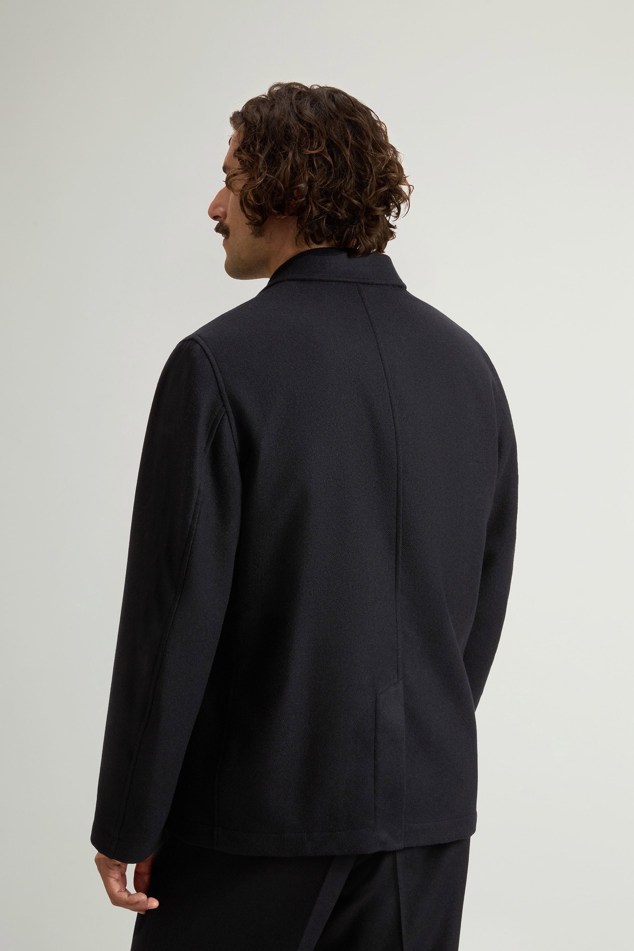 Checked Blazer in Recycled Italian Wool-Blend Flannel Blue photo 3 | Woolrich