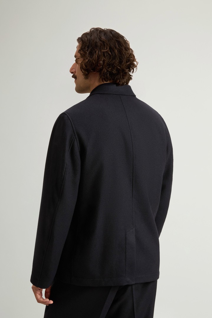 Checked Blazer in Recycled Italian Wool-Blend Flannel Blue photo 3 | Woolrich