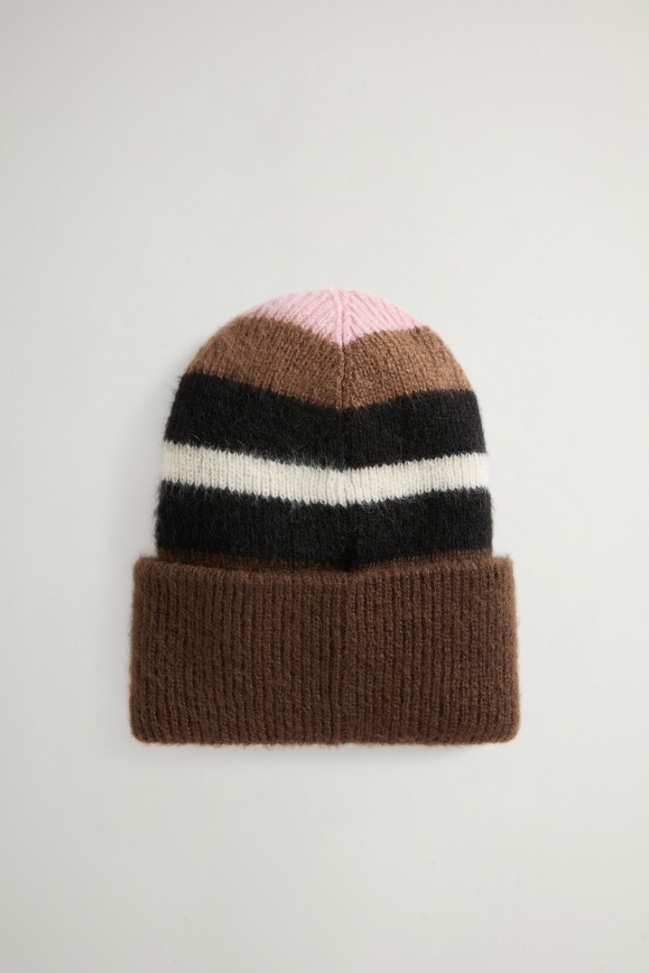MOHAIR WOOL STRIPED BEANIE Purple photo 3 | Woolrich