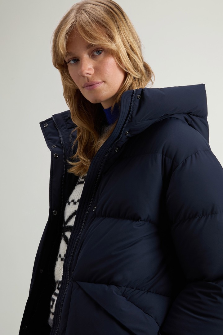 Quilted Madison Parka in Matte Stretch Nylon Blue photo 4 | Woolrich