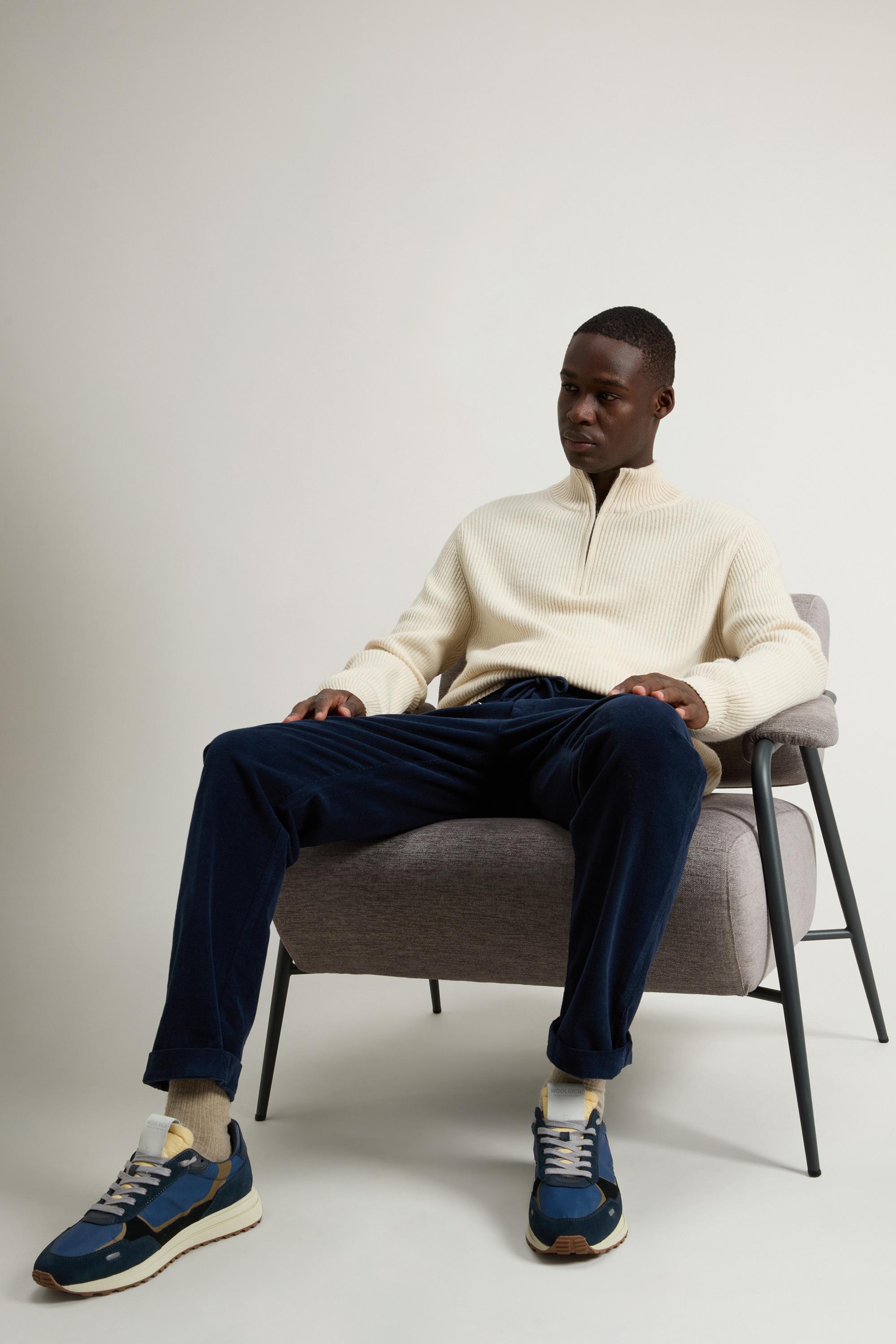 Retro Sneakers in Nylon with Leather Details Blue photo 7 | Woolrich