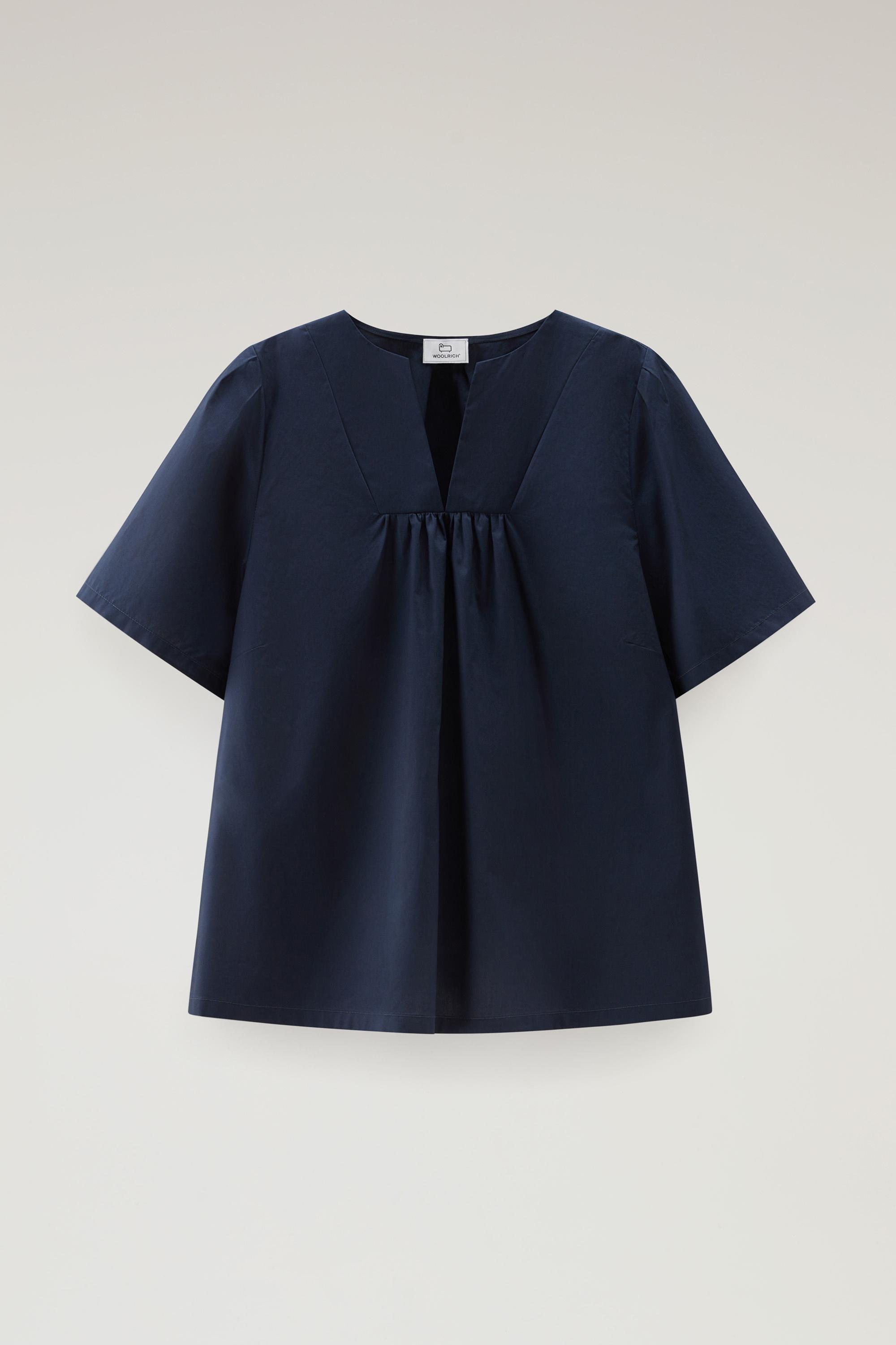 Pure Cotton Poplin Blouse Blue photo 1 | Woolrich