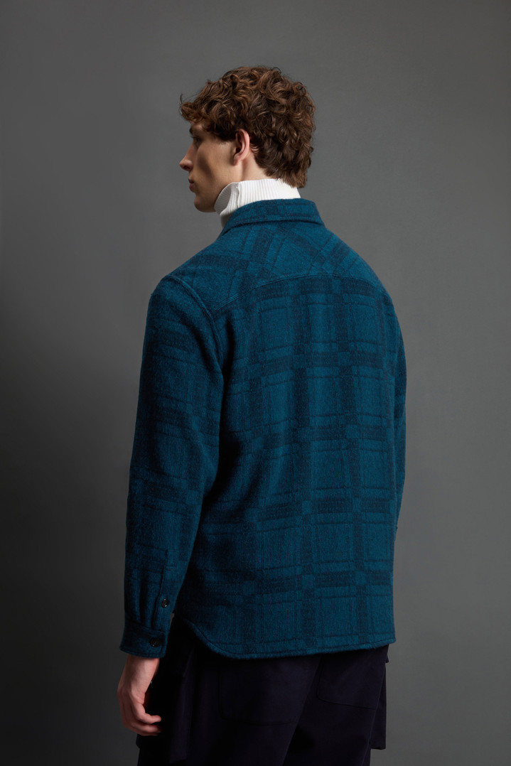 Geruit overhemdjack van zuiver kasjmier by Todd Snyder Blauw photo 5 | Woolrich