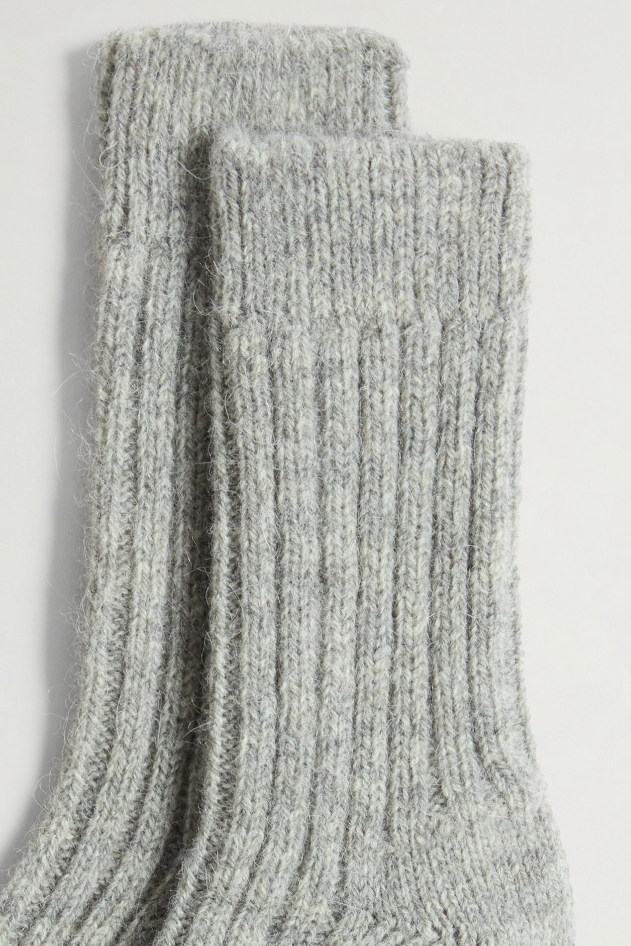 Ribbed Wool and Alpaca Socks Gray photo 2 | Woolrich