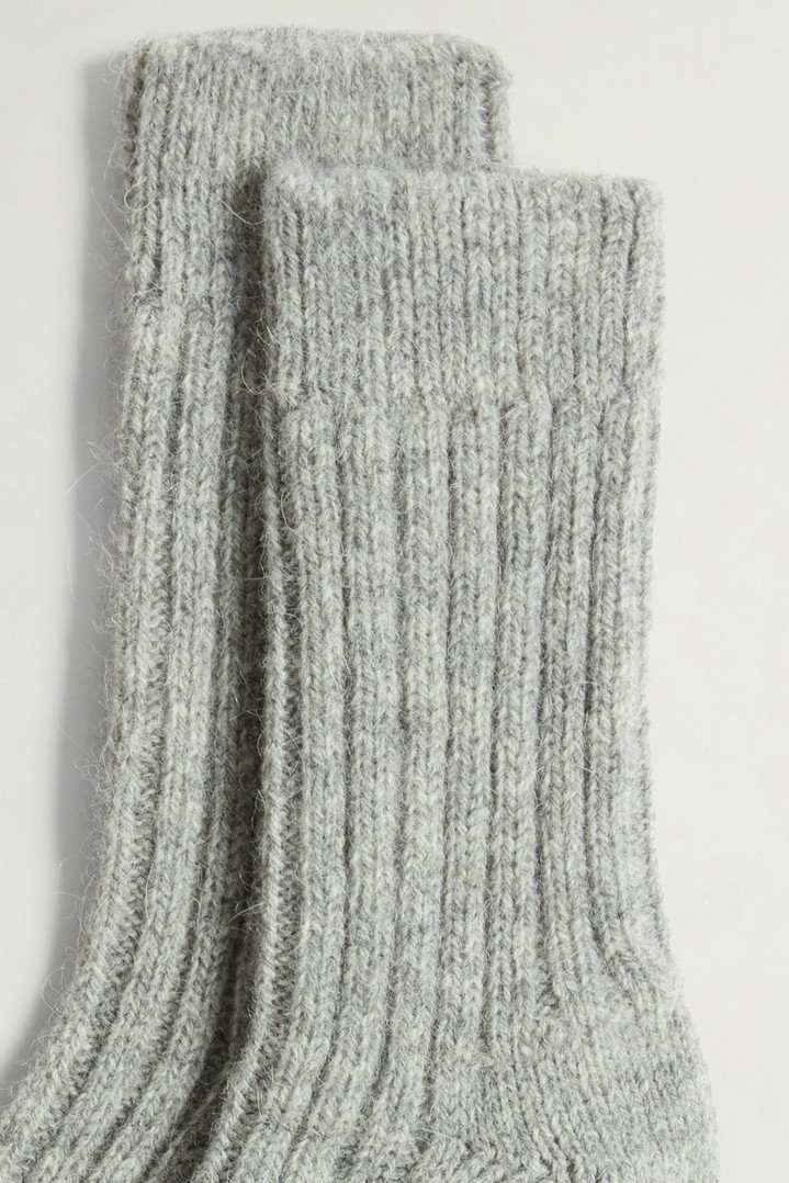 Ribbed Wool and Alpaca Socks Gray photo 2 | Woolrich