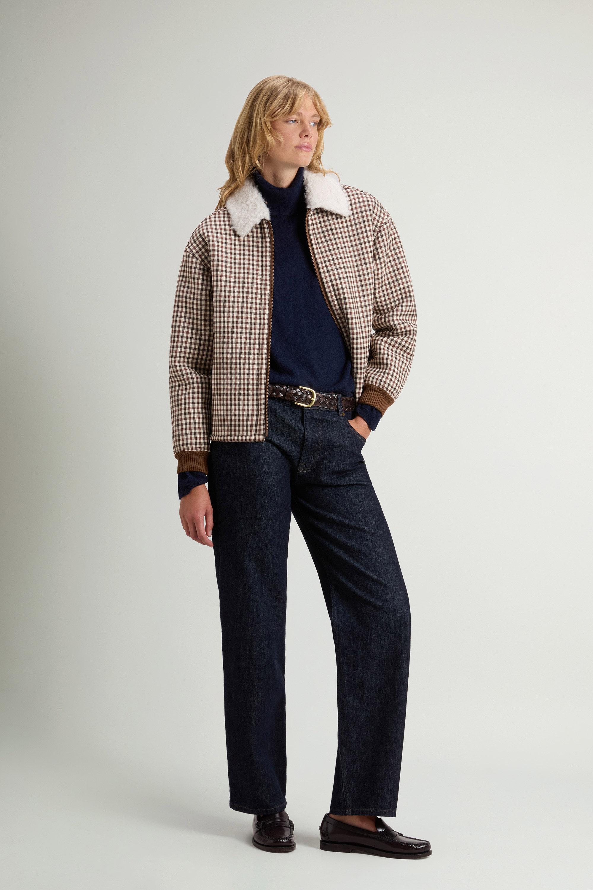 Checked Overshirt in Sherpa White photo 1 | Woolrich