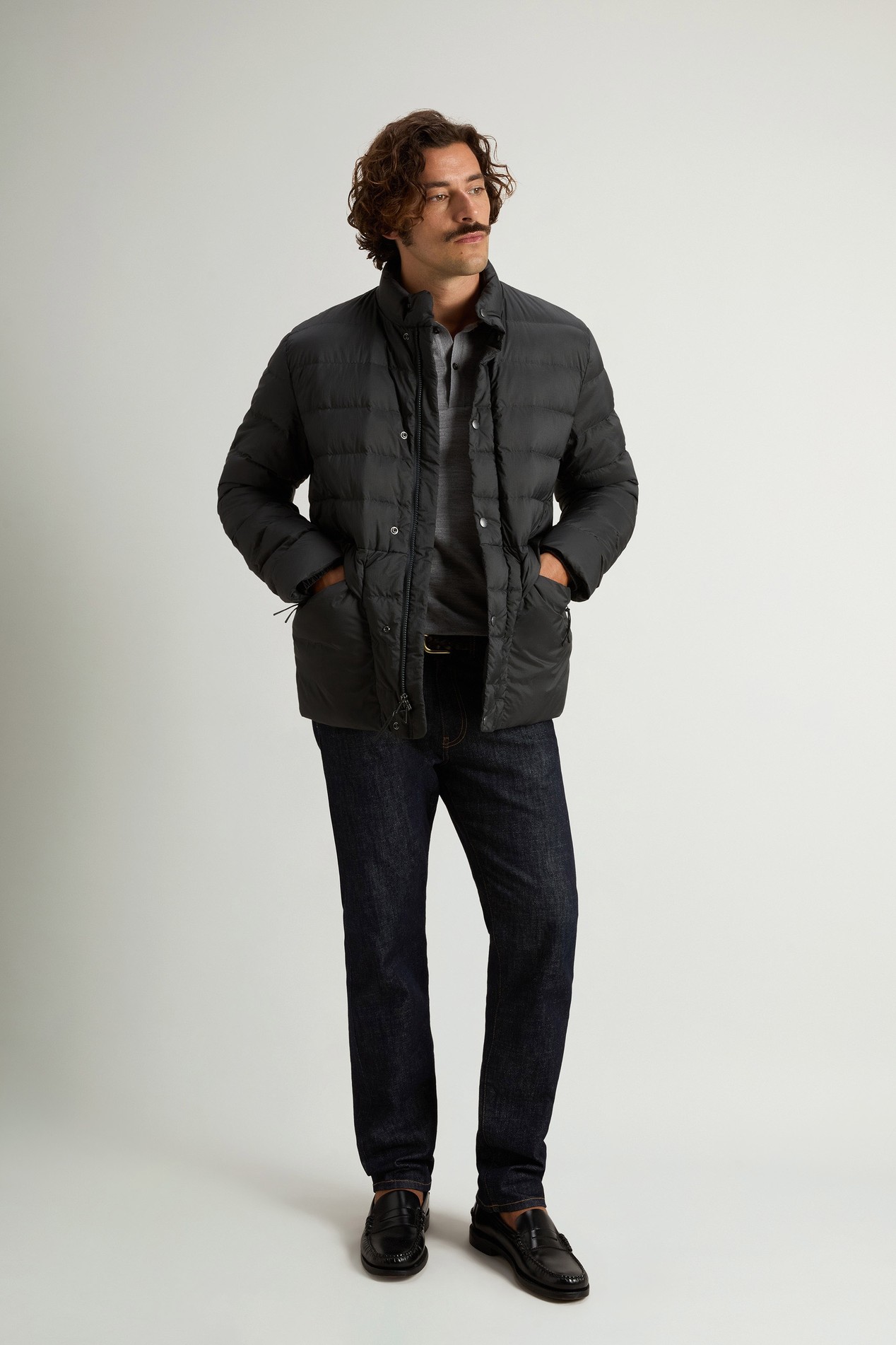 Bering Jacket in Crinkle Nylon Gray photo 2 | Woolrich