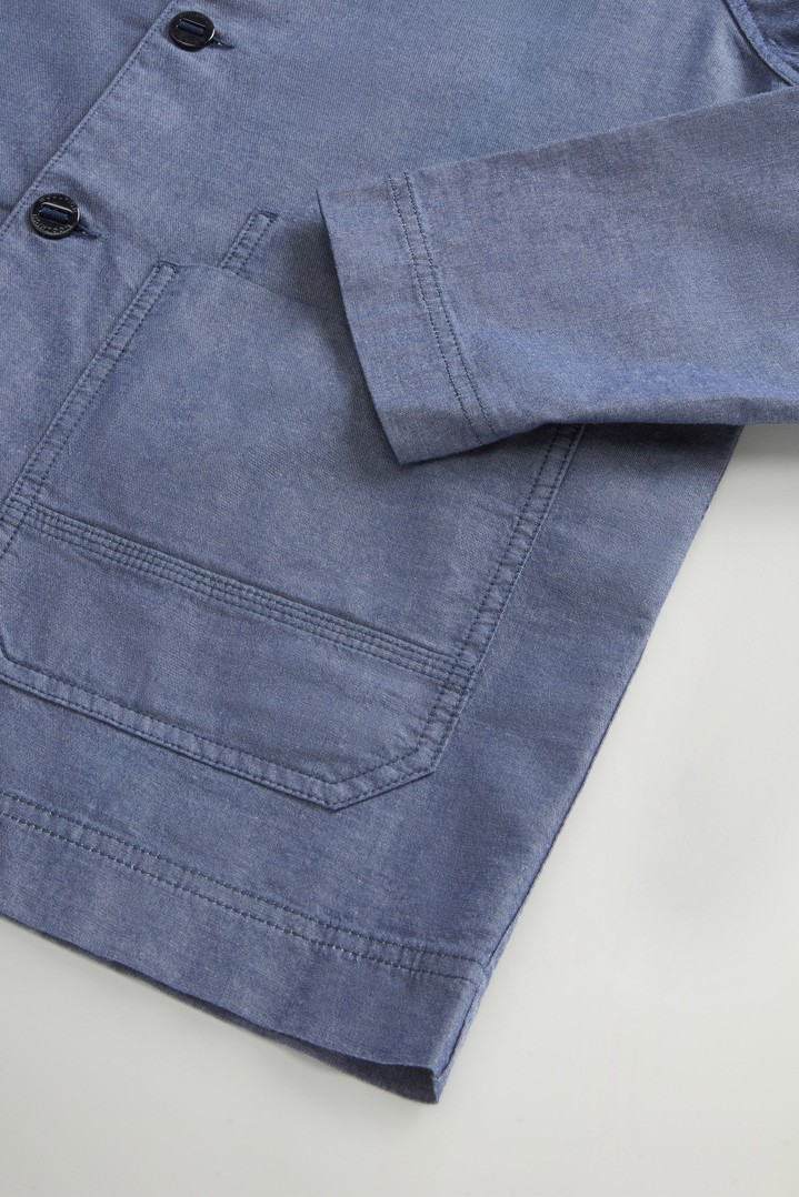 WASHED INDIGO OVERSHIRT Blue photo 7 | Woolrich