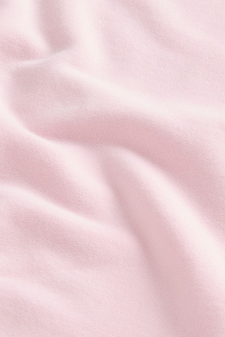 Garment-Dyed Crewneck Sweatshirt in Pure Cotton with Logo Pink photo 2 | Woolrich