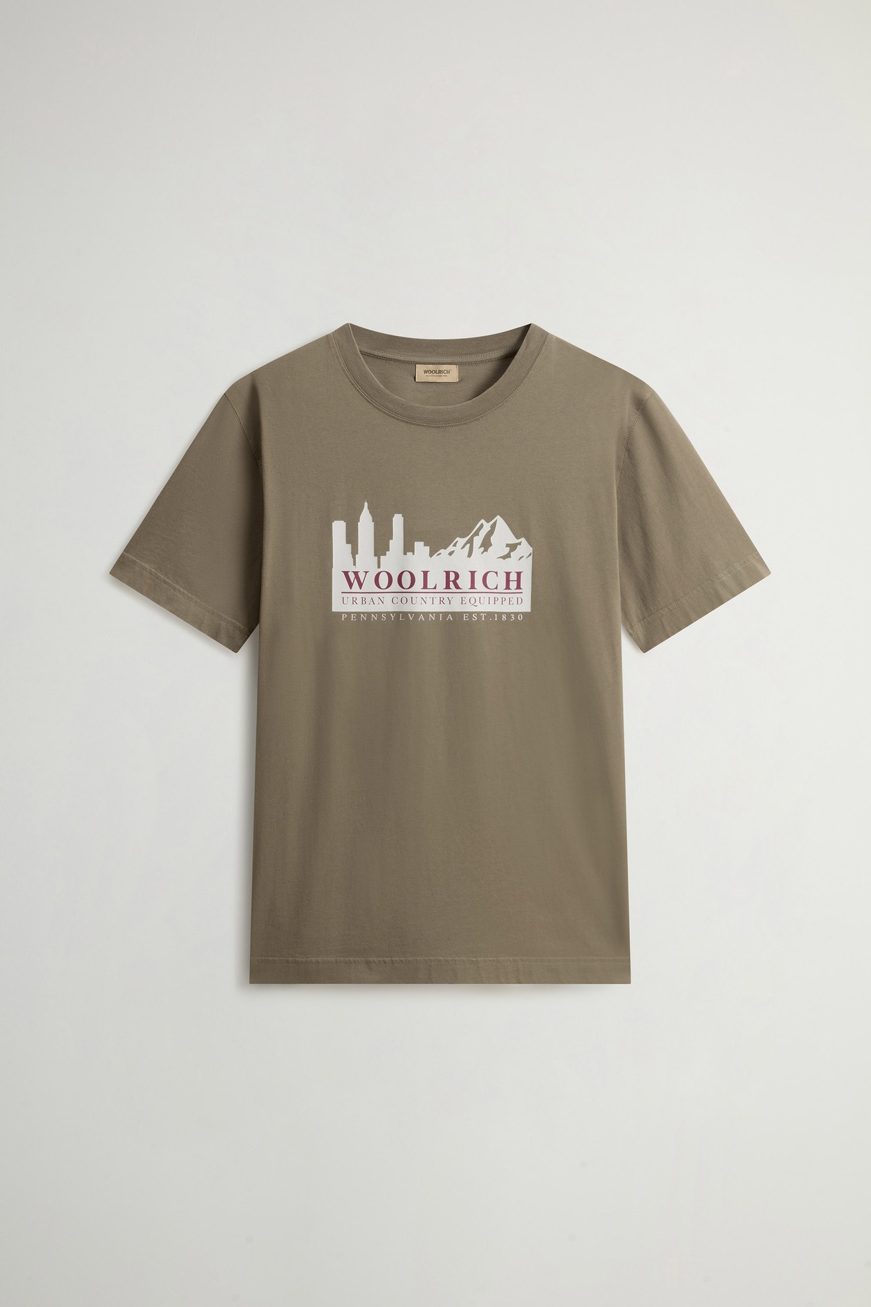 COTTON GRAPHIC T-SHIRT Green photo 5 | Woolrich