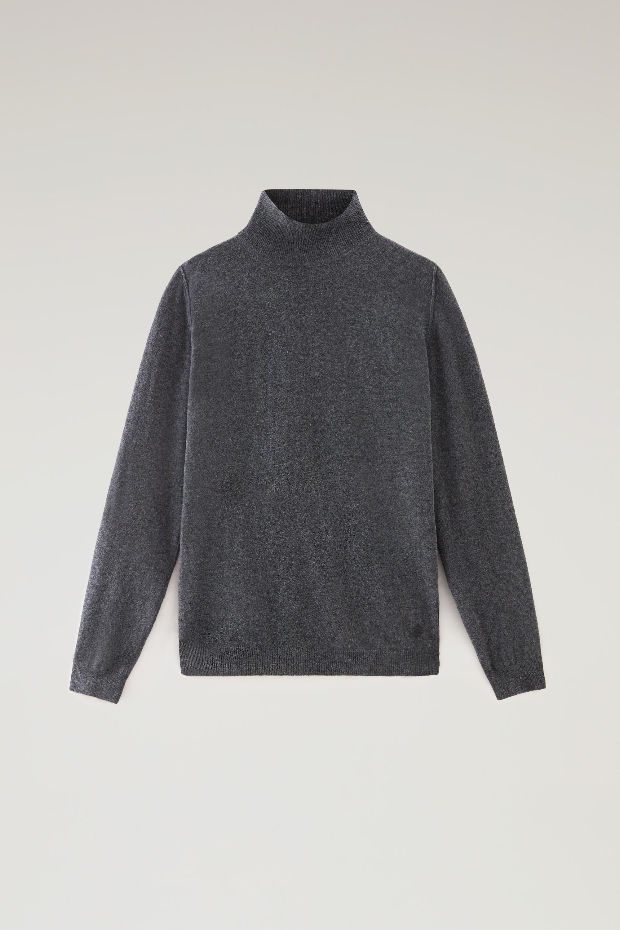 Turtleneck Sweater in Merino Wool Blend Gray photo 1 | Woolrich
