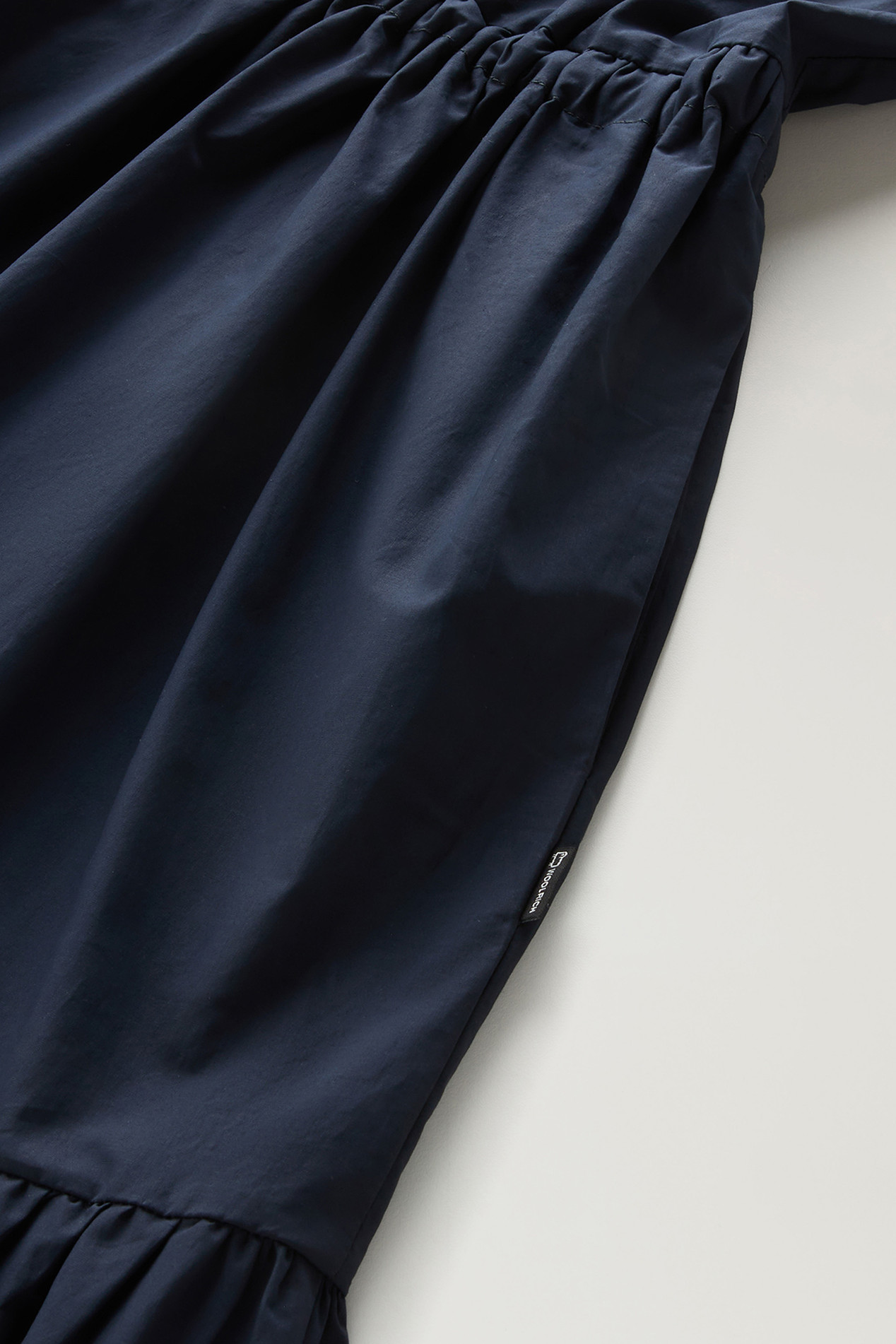 Poplin Dress in Pure Cotton with Ruffles Blue photo 3 | Woolrich