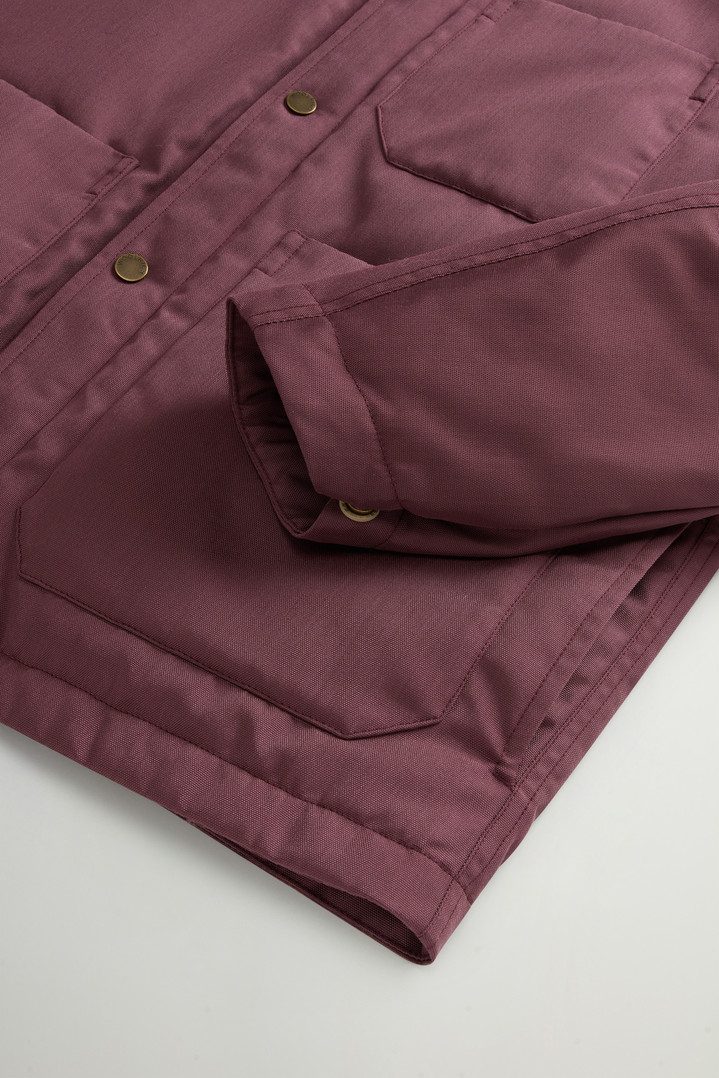 Padded Overshirt in Recycled CORDURA® Nylon Burgundy photo 7 | Woolrich