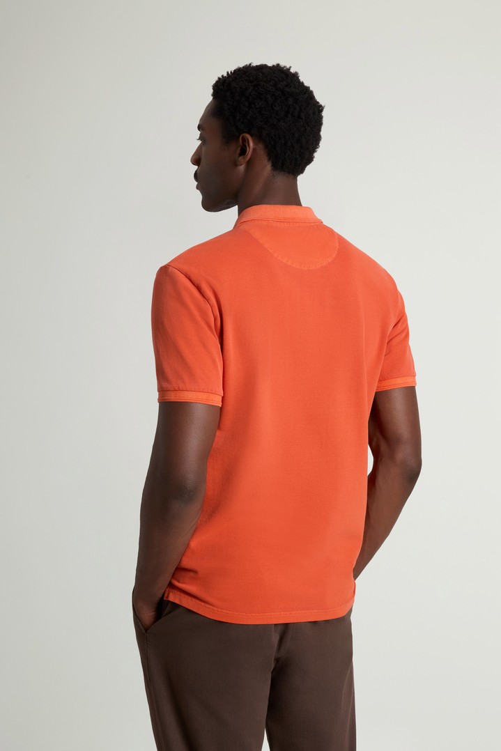 Mackinack Polo teint en pièce en sergé de coton stretch Orange photo 3 | Woolrich