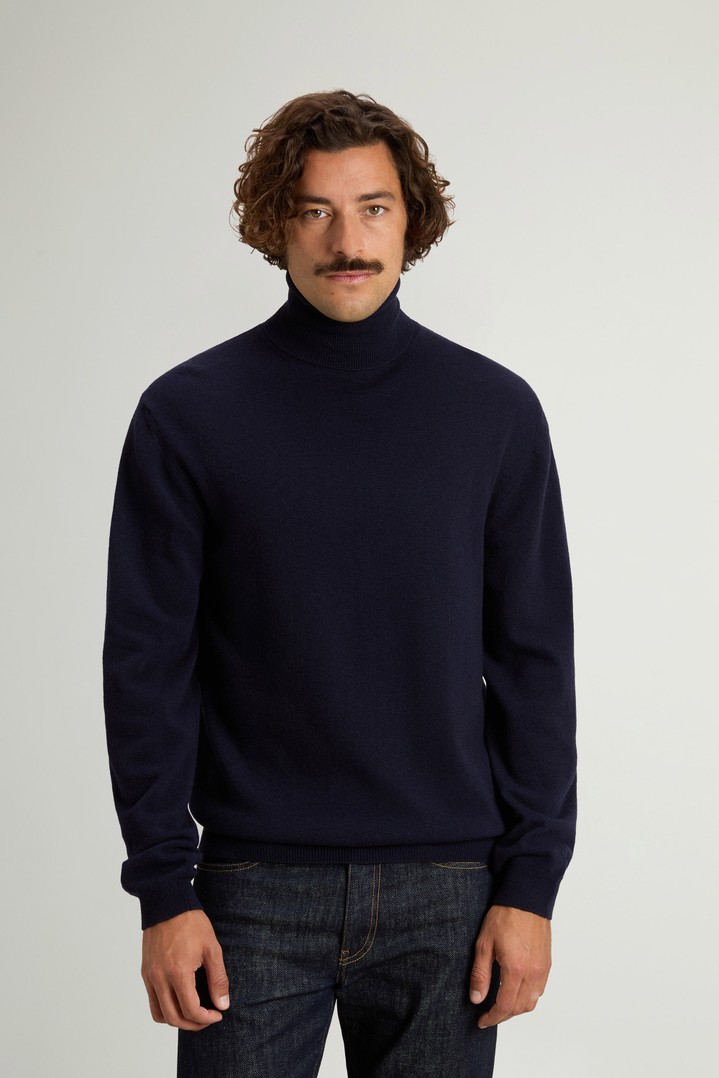 Turtleneck Sweater in Pure Virgin Wool Blue photo 1 | Woolrich