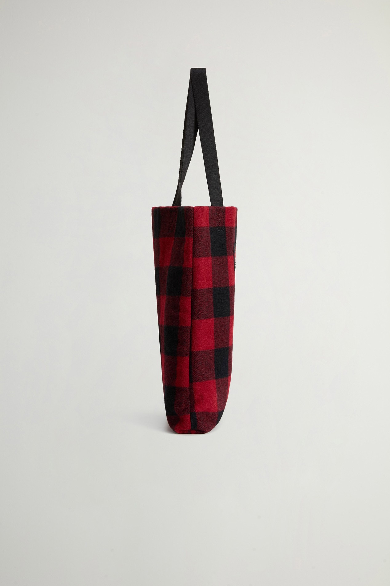 Medium Tote Bag in Checked Italian Wool Blend Red photo 3 | Woolrich