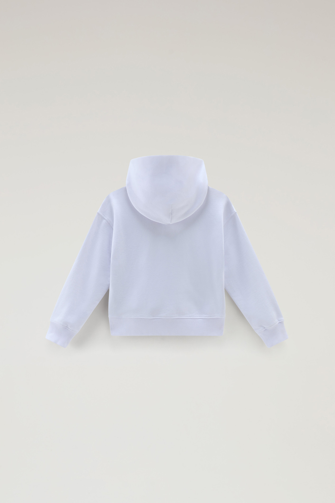 Girls' Pure Cotton Hoodie White photo 2 | Woolrich