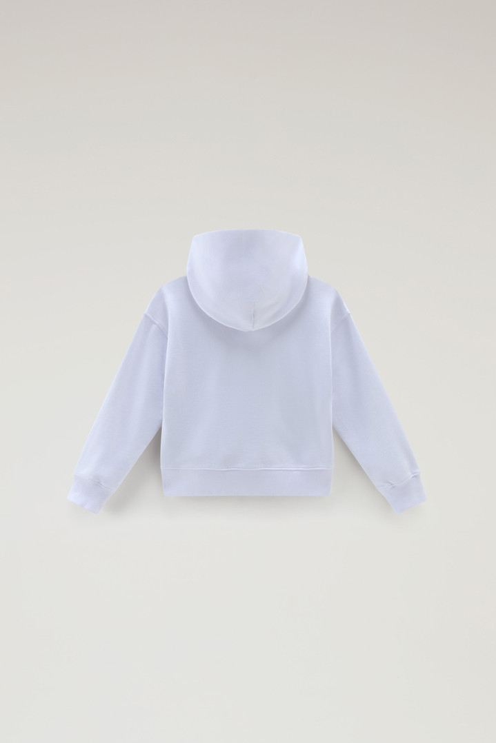 Girls' Pure Cotton Hoodie White photo 2 | Woolrich