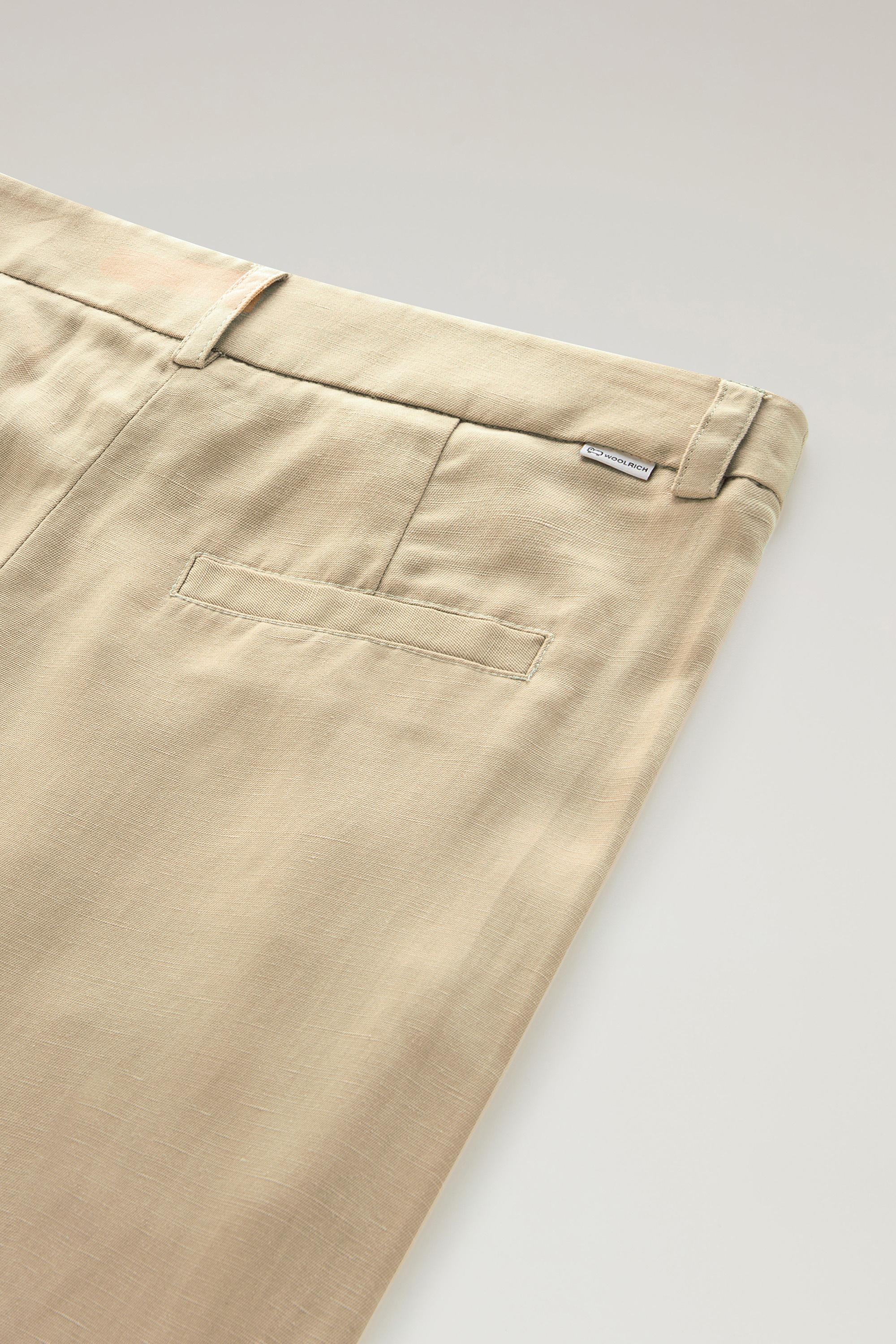 Belted Pants in Linen Blend Beige photo 4 | Woolrich
