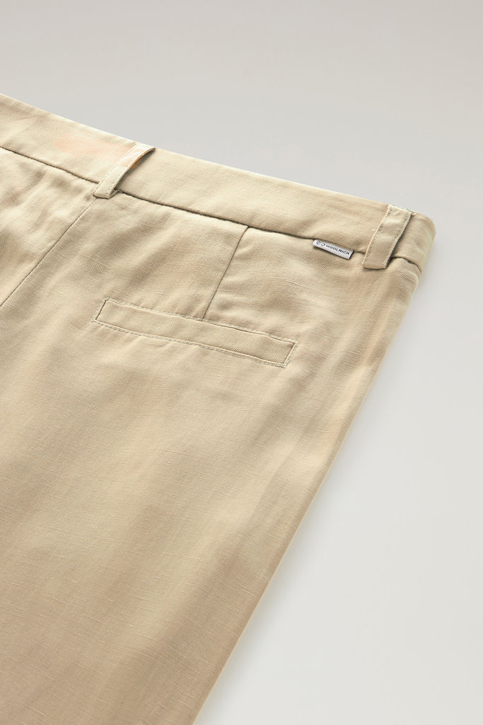 Belted Pants in Linen Blend Beige photo 4 | Woolrich