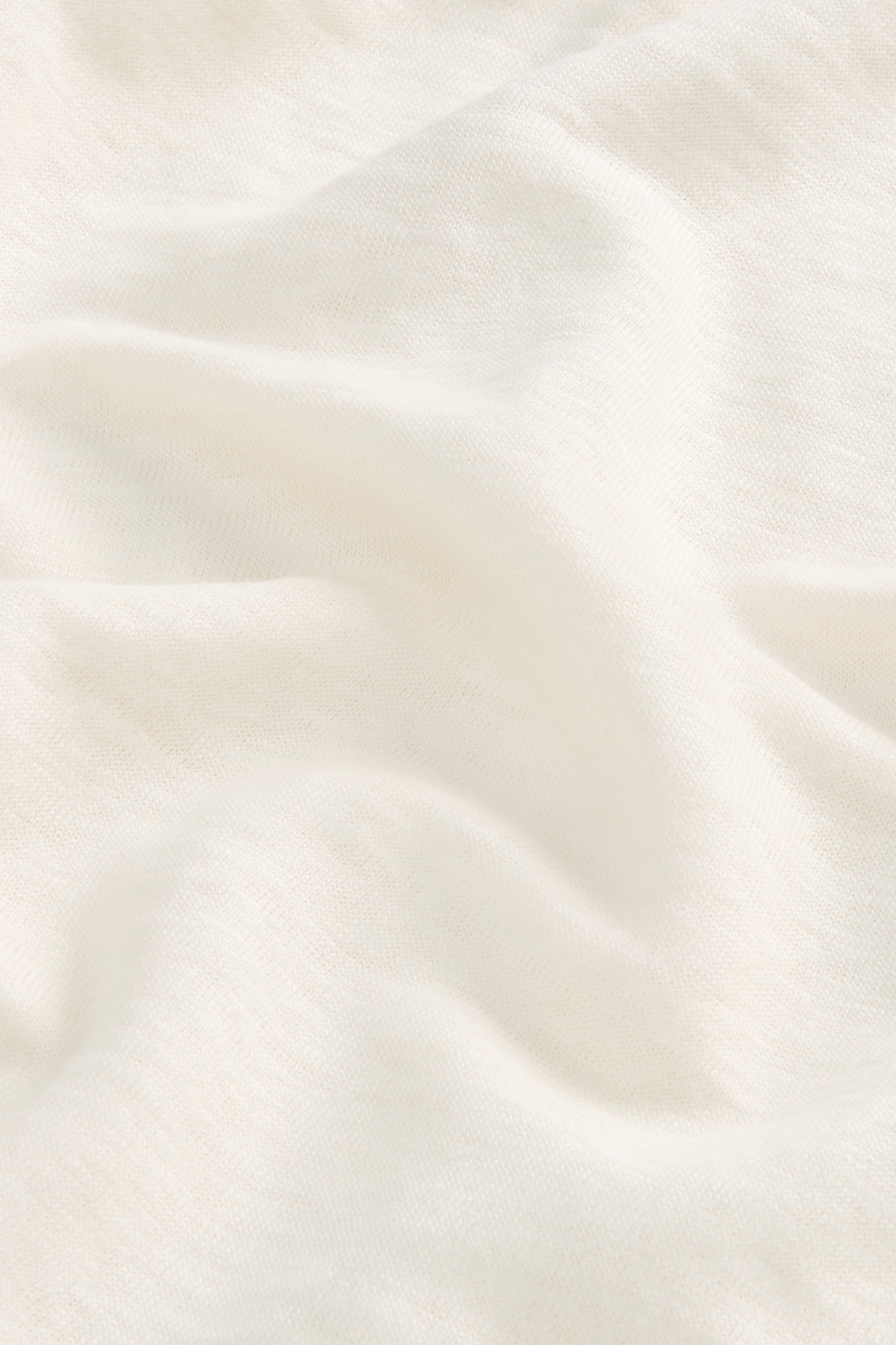 Pure Linen T-Shirt with Embroidered Logo White photo 3 | Woolrich