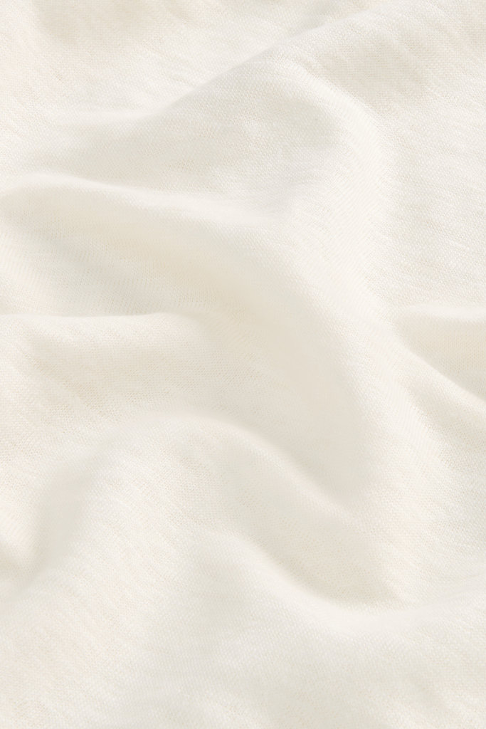 Pure Linen T-Shirt with Embroidered Logo White photo 3 | Woolrich