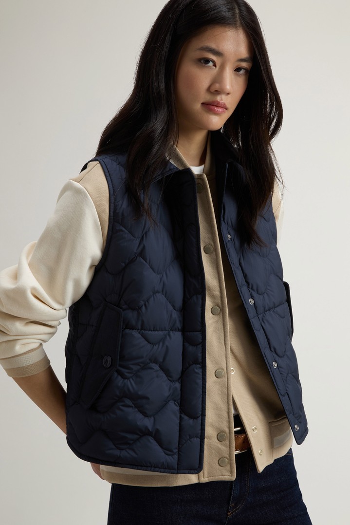 Quilted Microfiber Heritage Vest Blue photo 4 | Woolrich