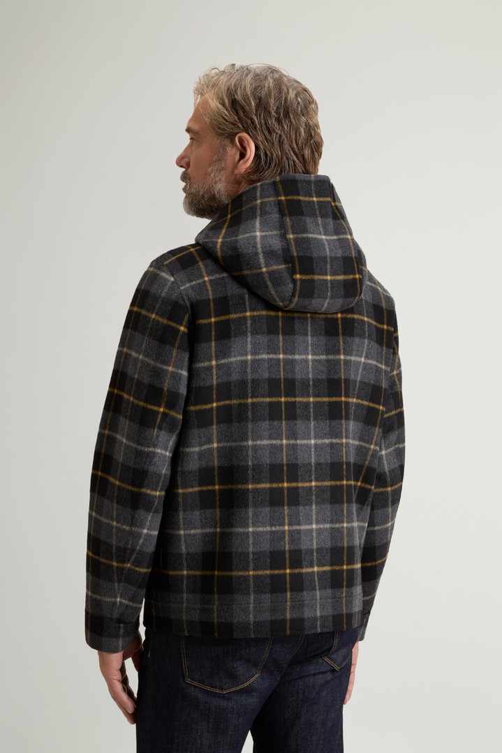 Wool-Blend Jacket with Hood and Zipper Gray photo 3 | Woolrich
