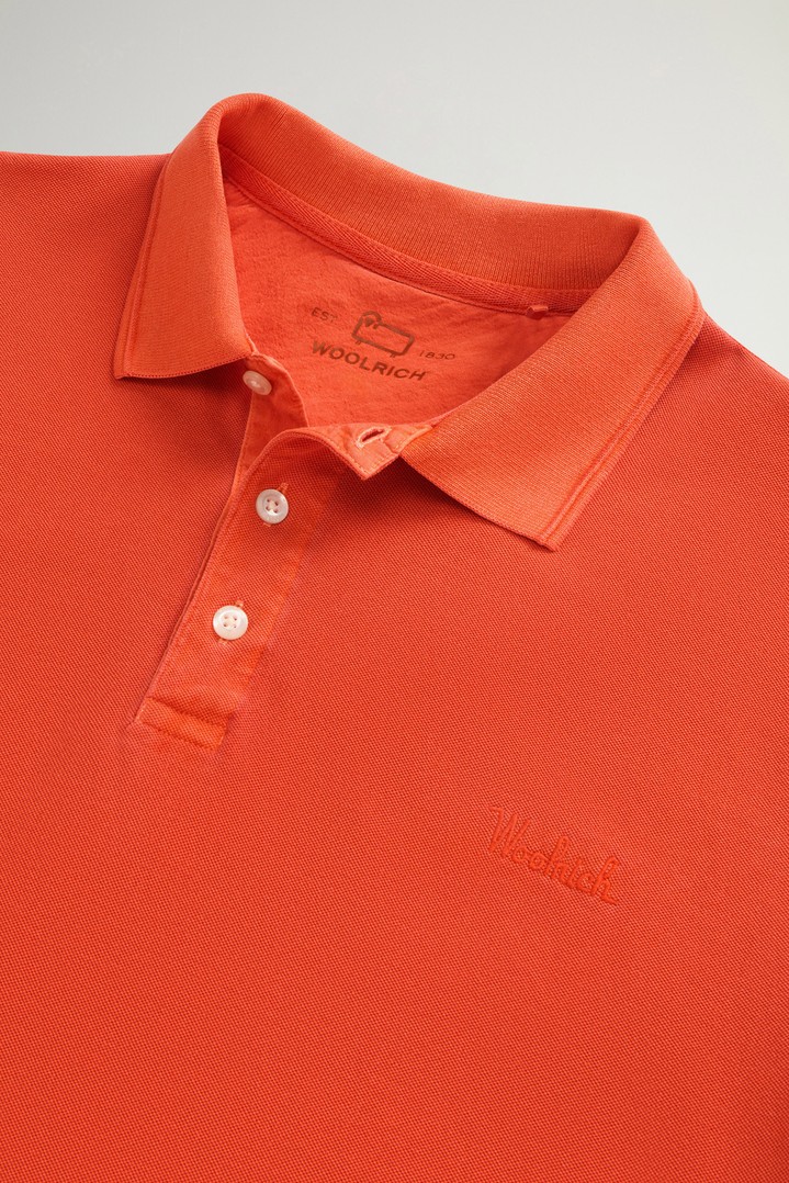 Mackinack Polo teint en pièce en sergé de coton stretch Orange photo 6 | Woolrich